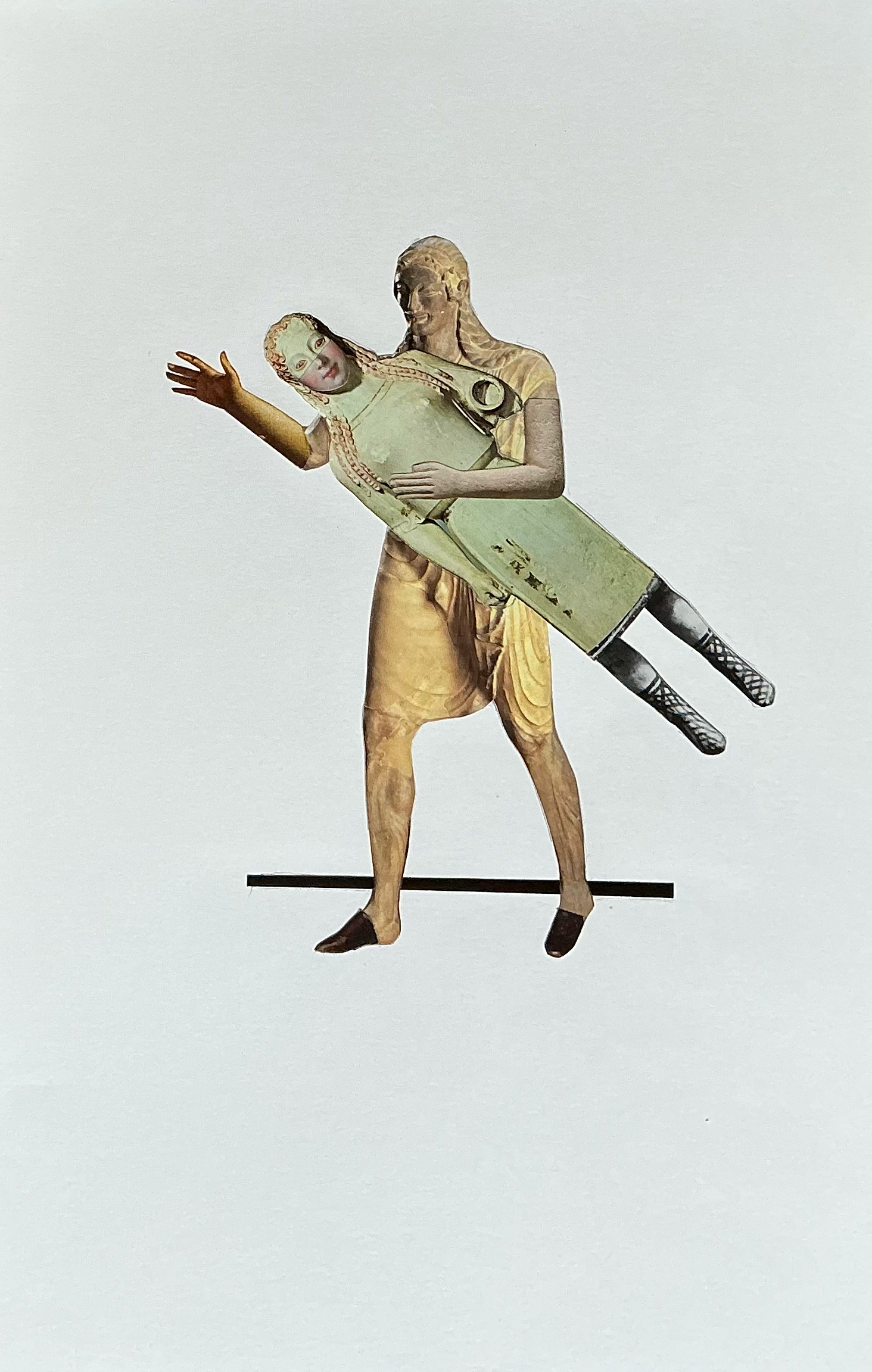 Stealing Beauty. Collage. Paper. 12/2025. 
17 x 14".