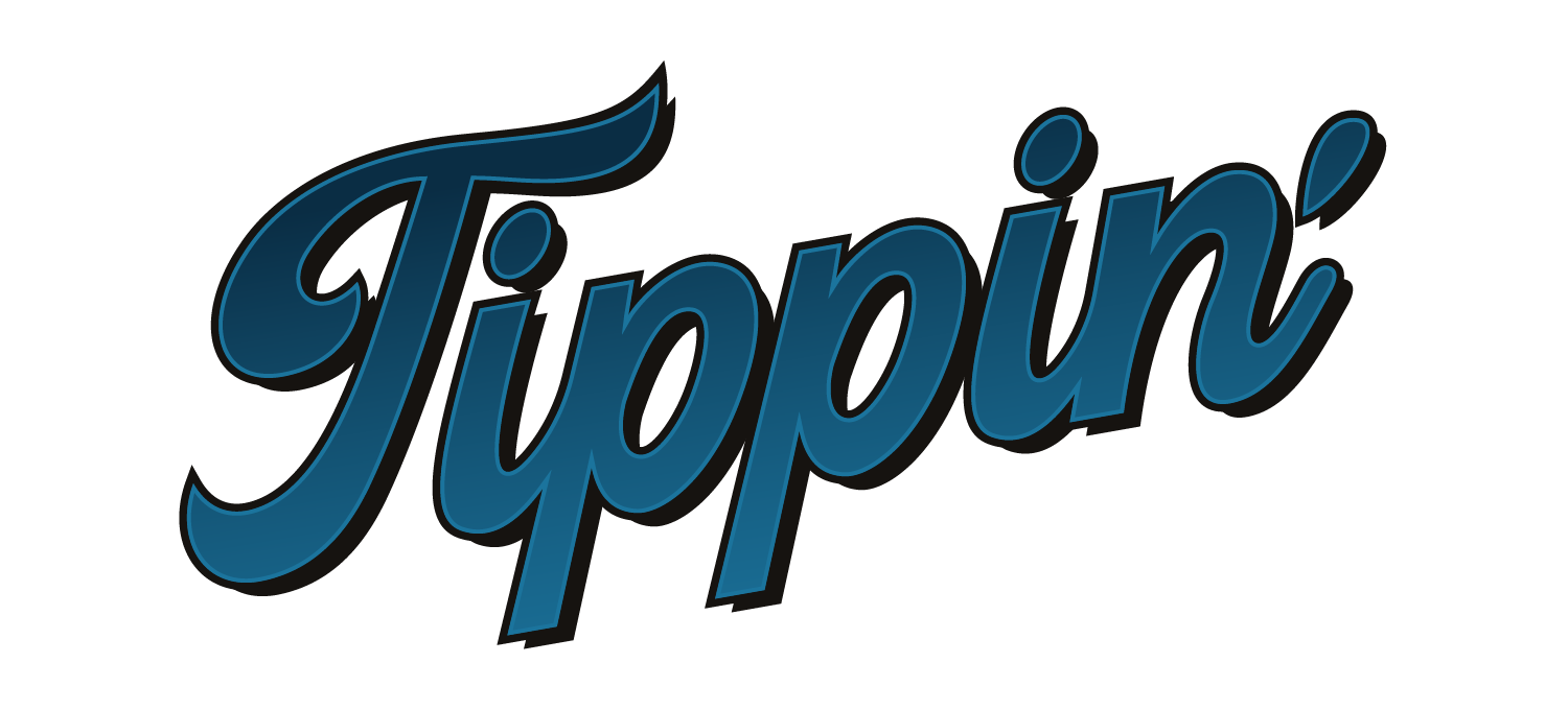 Stylized blue text spelling 'Tipper.'