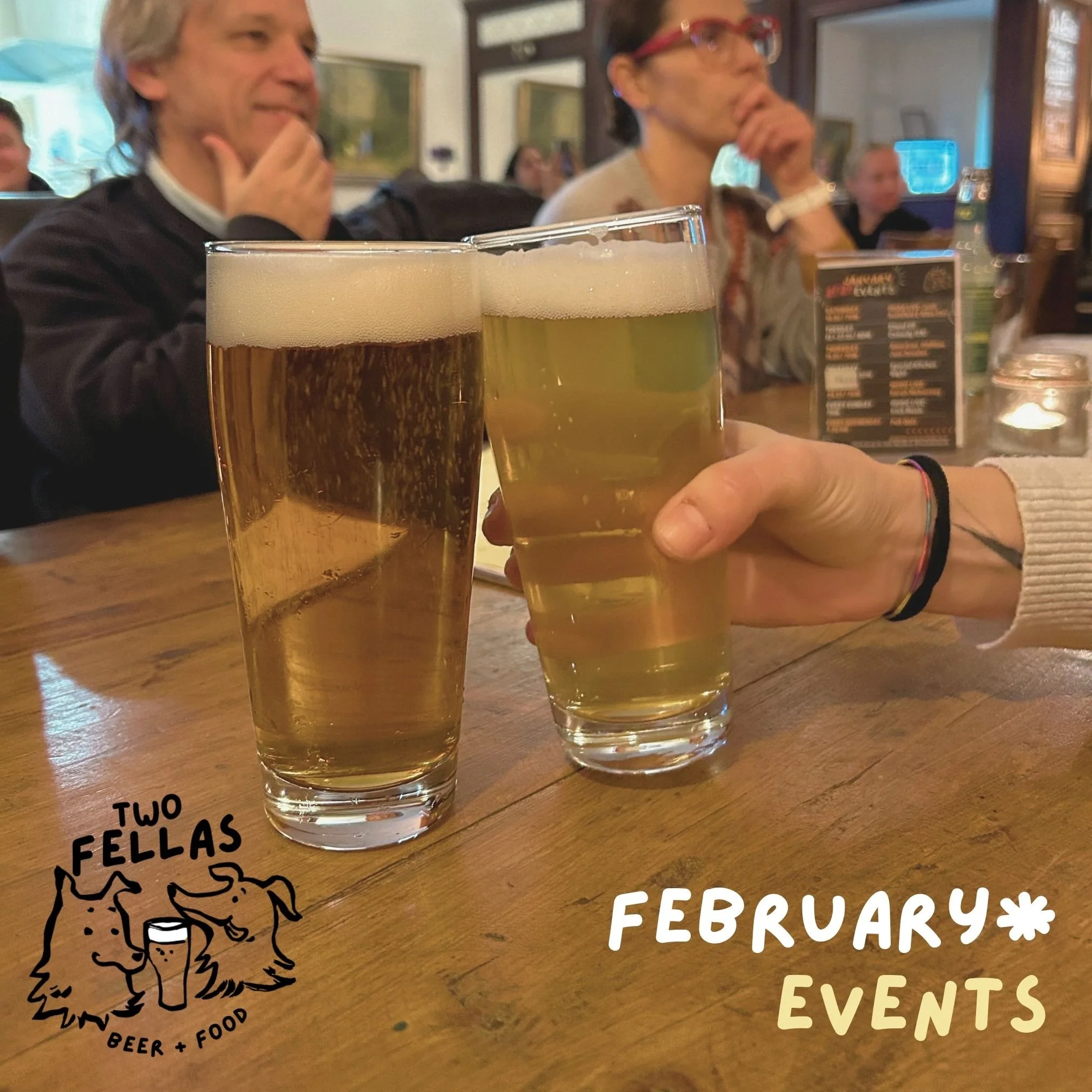 💘 FEBRUARY is here! 🍻✨
👉 Short month, but still plenty of good reasons to come by Two Fellas:

🎤 TUESDAYS 10 + 24.02 | 8PM
Stand Up Comedy (EN) &ndash; laughs &amp; beers, best combo!
@hairofthedog

🎶 THURSDAY 19.02 | 7PM
American Oldtime Jam Se