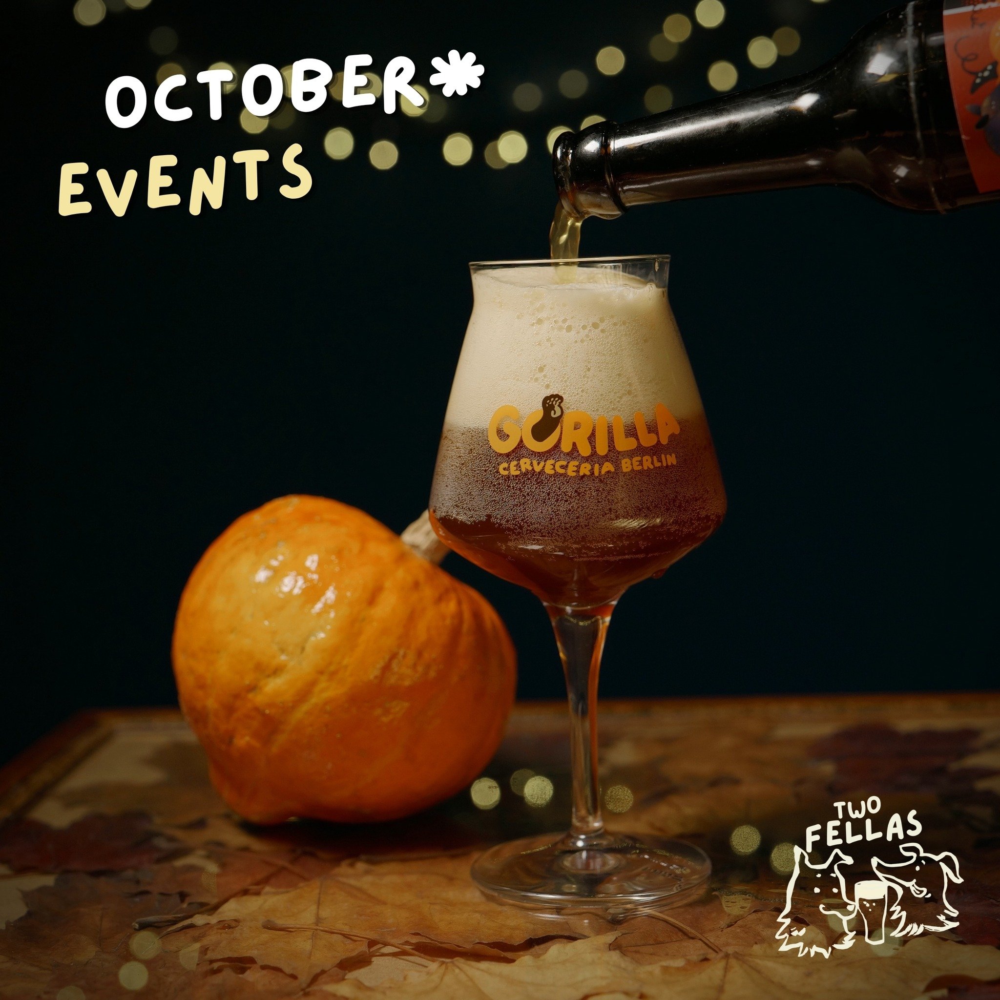 Happy OCTOBER! ✨🎃🍻 Autumn is here, Halloween is getting closer, and we&rsquo;ve got some great events lined up at Two Fellas. Come for the music, the painting, the comedy&hellip; stay for the beer &amp; pizza! 🍕🍺

🎤 TUESDAY 06.10 | 8PM
Stand-Up 