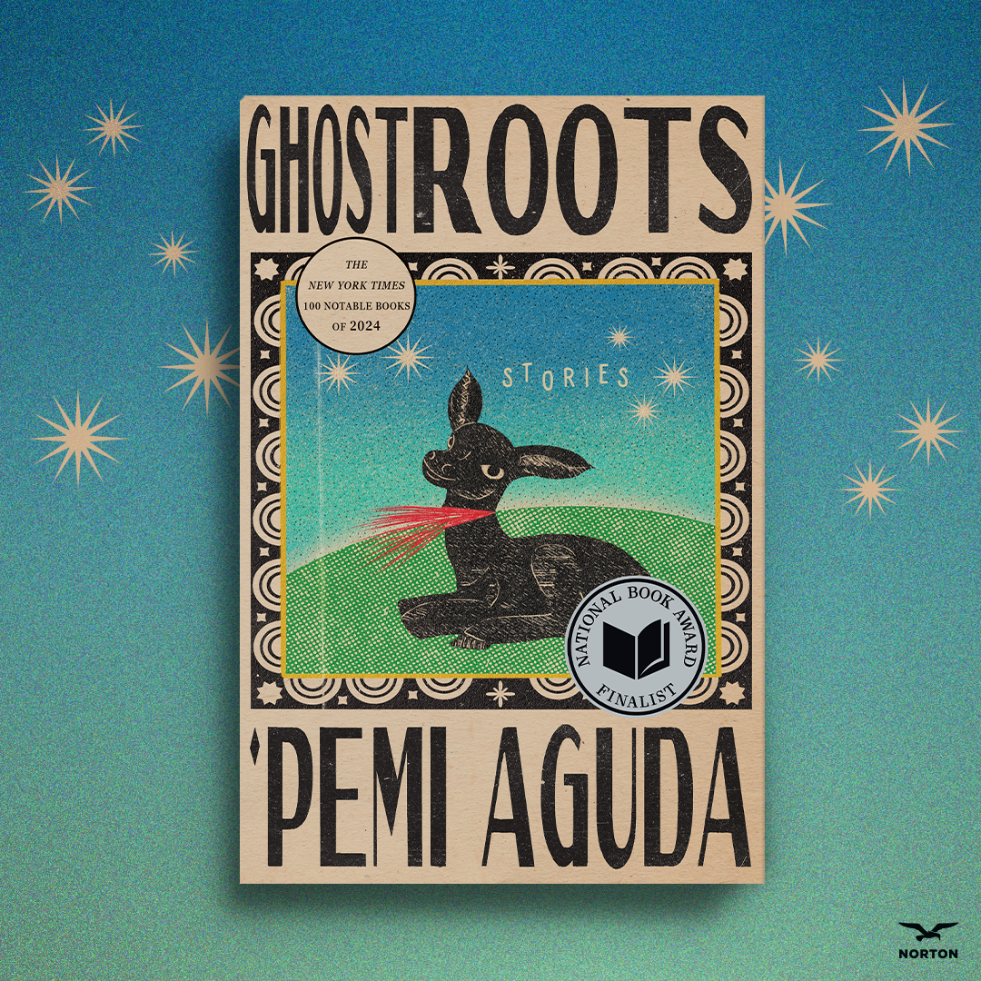 Post announcing the paperback of Ghostroots by 'Pemi Aguda; Platform: Adobe Photoshop
