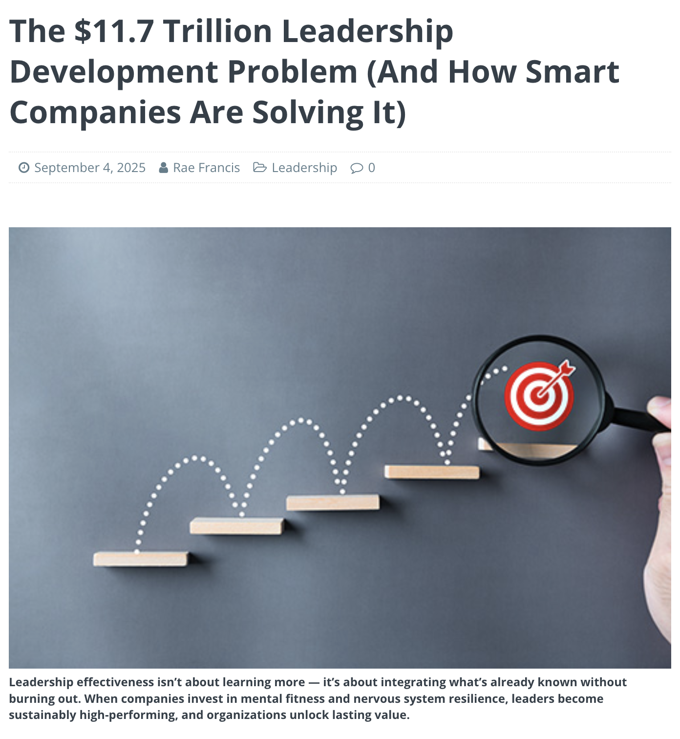 The American Business Magazine Article By Rae Francis