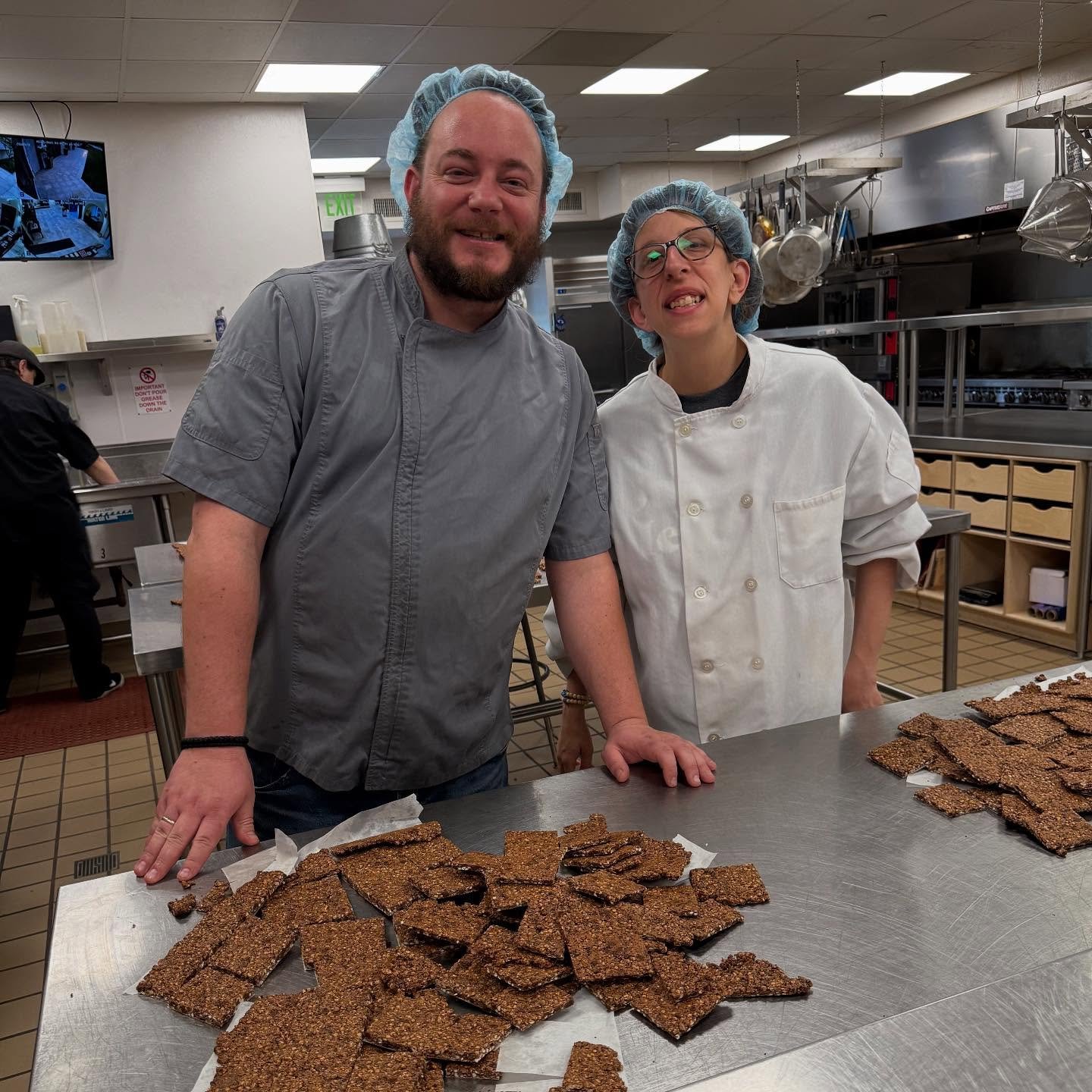 👀💙 See Jenna and Chef Pavlos baking fresh batches in Southampton!🍴👨‍🍳