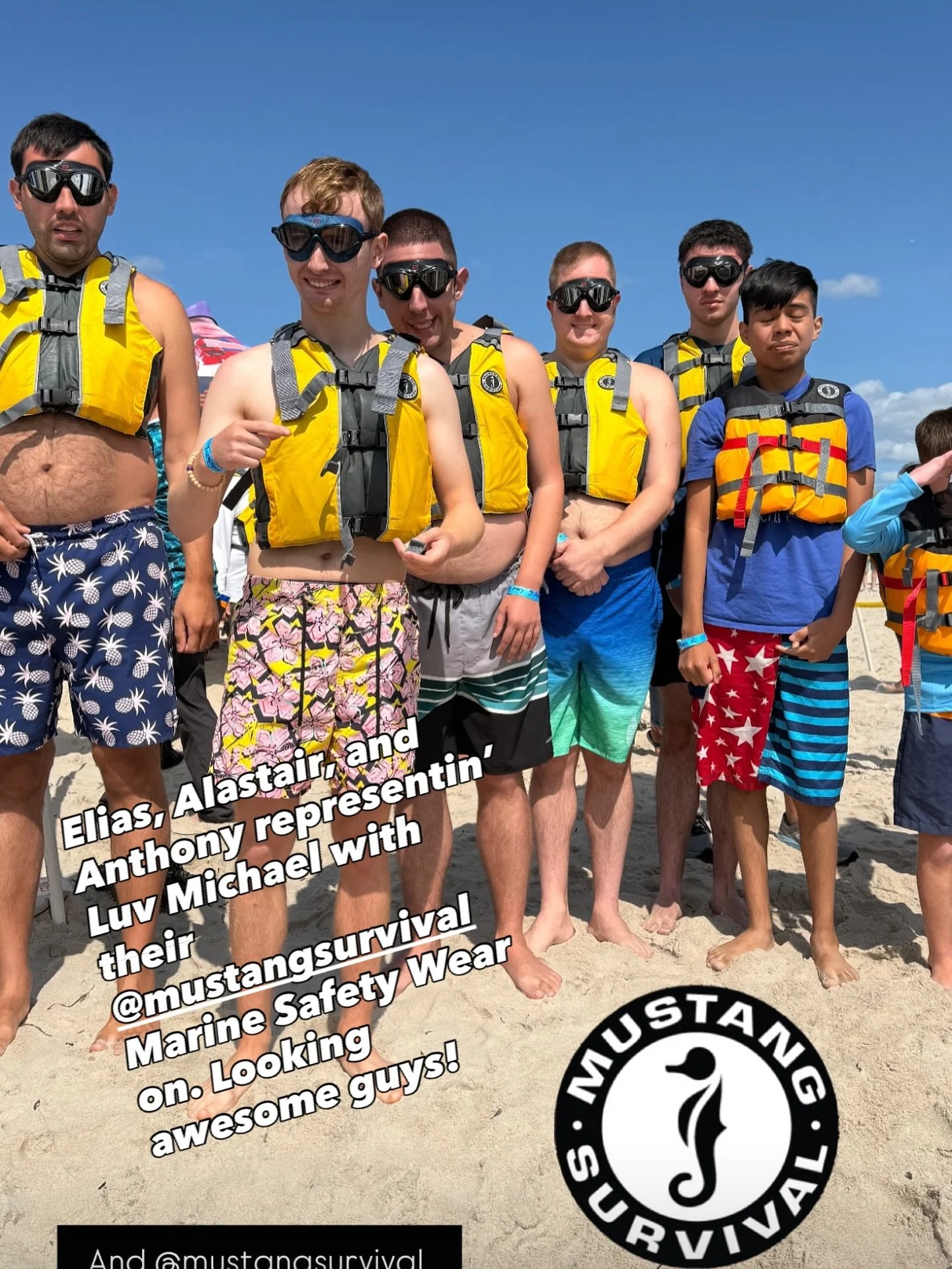 Elias, Alastair and Anthony representin’ Luv Michael with their Mustang Survival Marine Safety Wear on. Looking awesome guys!