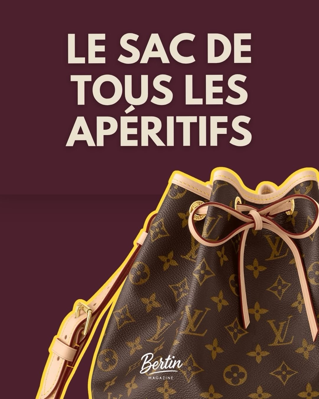 Vous vous demandez quel est le rapport entre ce mod&egrave;le de chez Louis Vuitton et l&rsquo;ap&eacute;ritif ? 🧐 

Cela tombe bien, je vous raconte l&rsquo;histoire incroyable du sac No&eacute;.

Dites-moi en commentaire si vous la connaissiez ? E