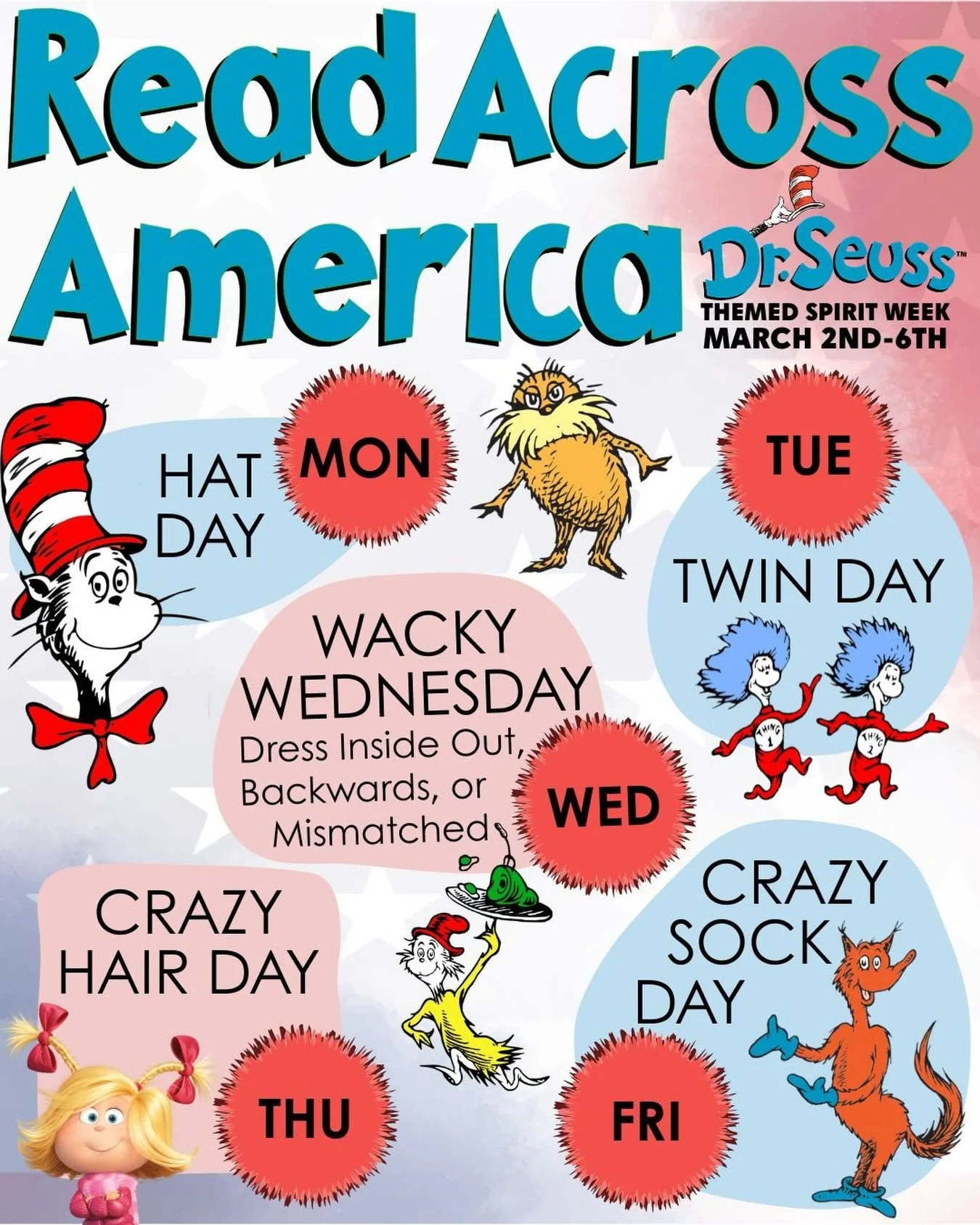 Read Across America is next week! Start planning those Spirit Day outfits now!