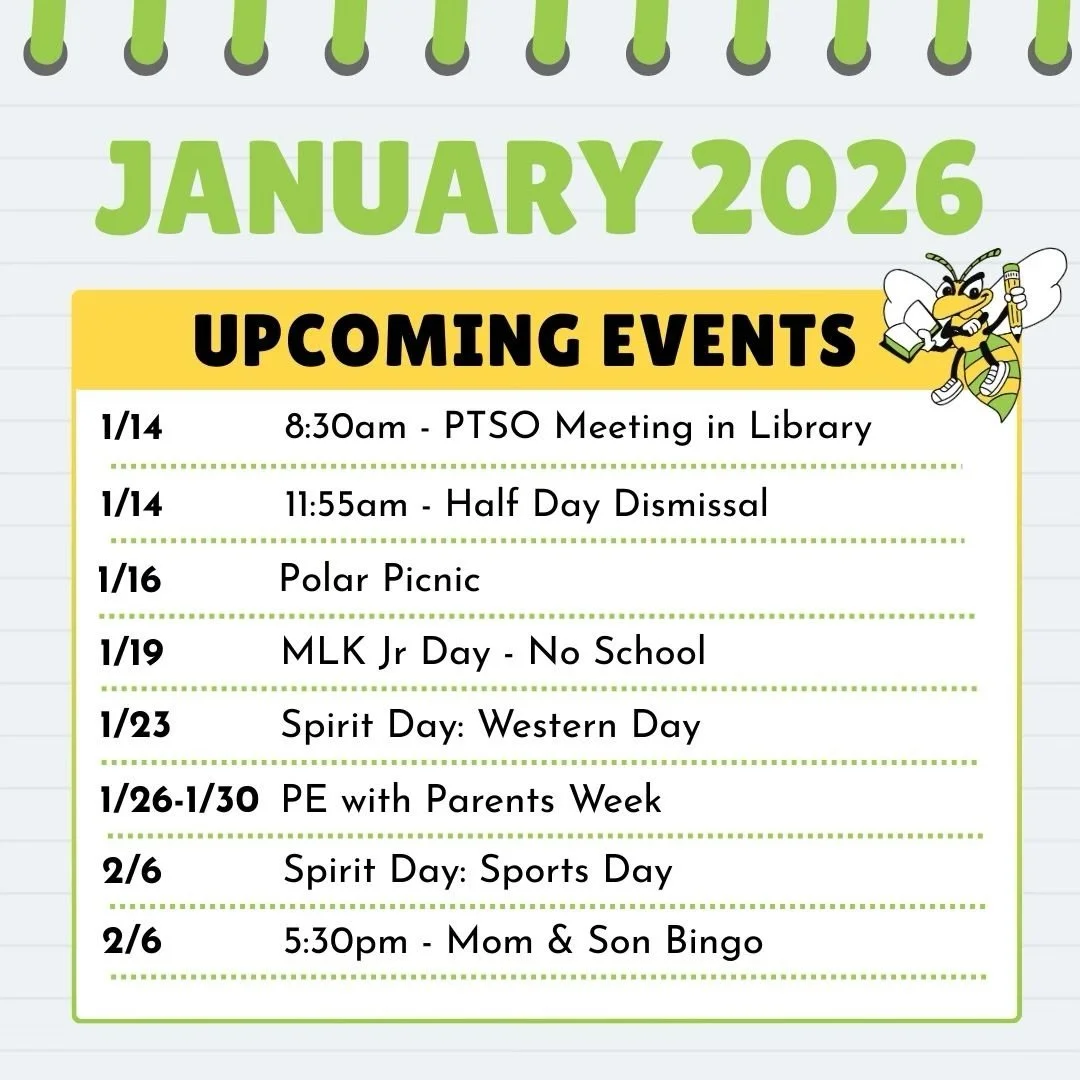 Just a reminder of what&rsquo;s to come! And if you haven&rsquo;t already, subscribe to our calendar and all our events and important dates will be added to your calendar. No more missing Spirit Days or Half Days!