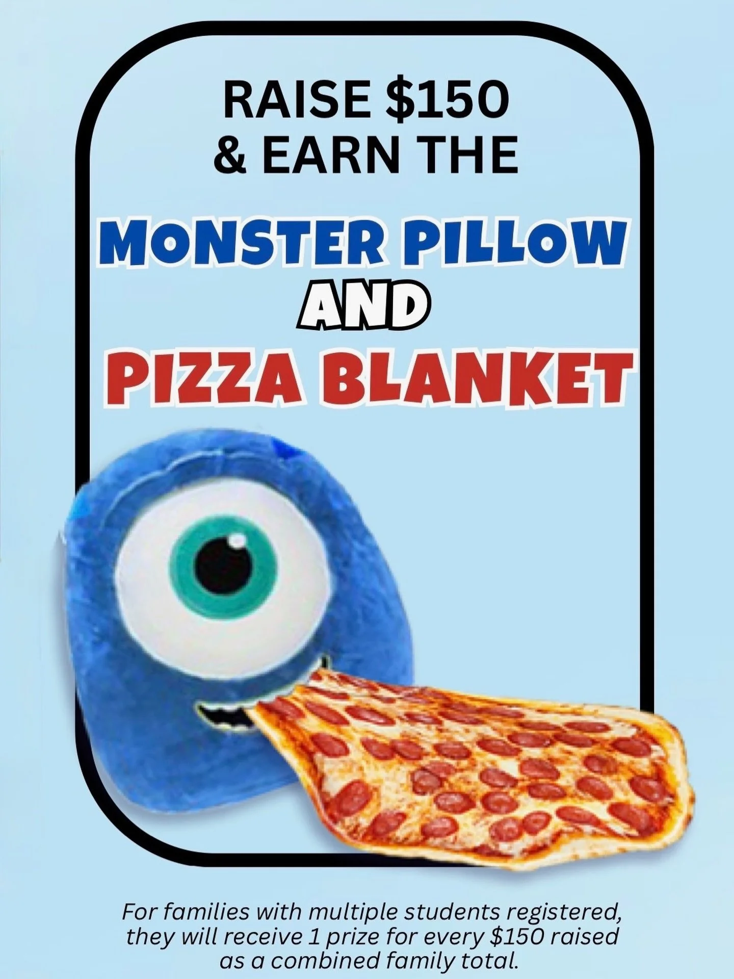 Heads up parents! These are coming home today to anyone who raised $150, but the fundraiser is still open until 9p.&nbsp;&nbsp;So if you have a sad student or second sibling, donations will be counted until 9p, and a second (and final) delivery will 