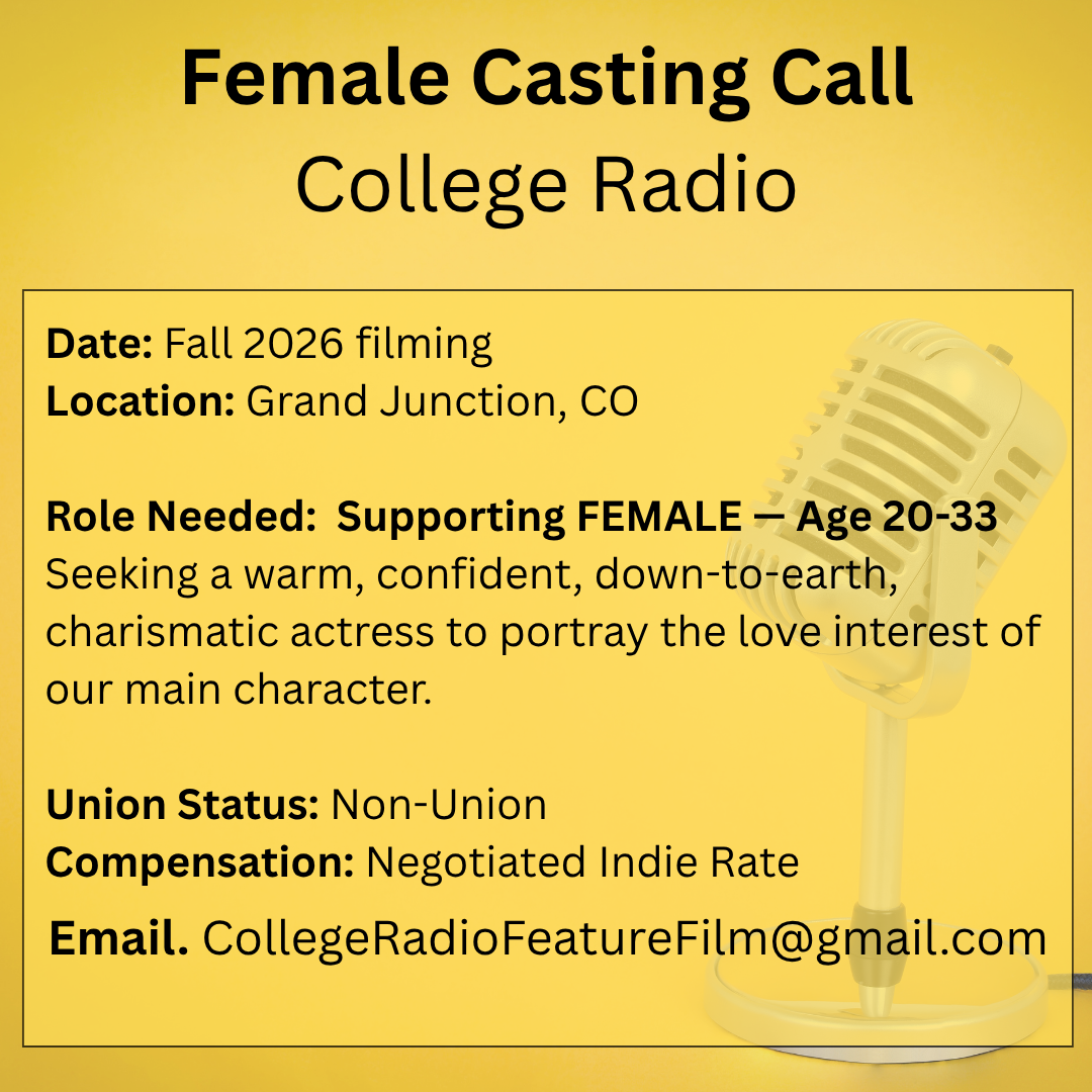 CASTING Call — College Radio: Female Love Interest age 20-30 