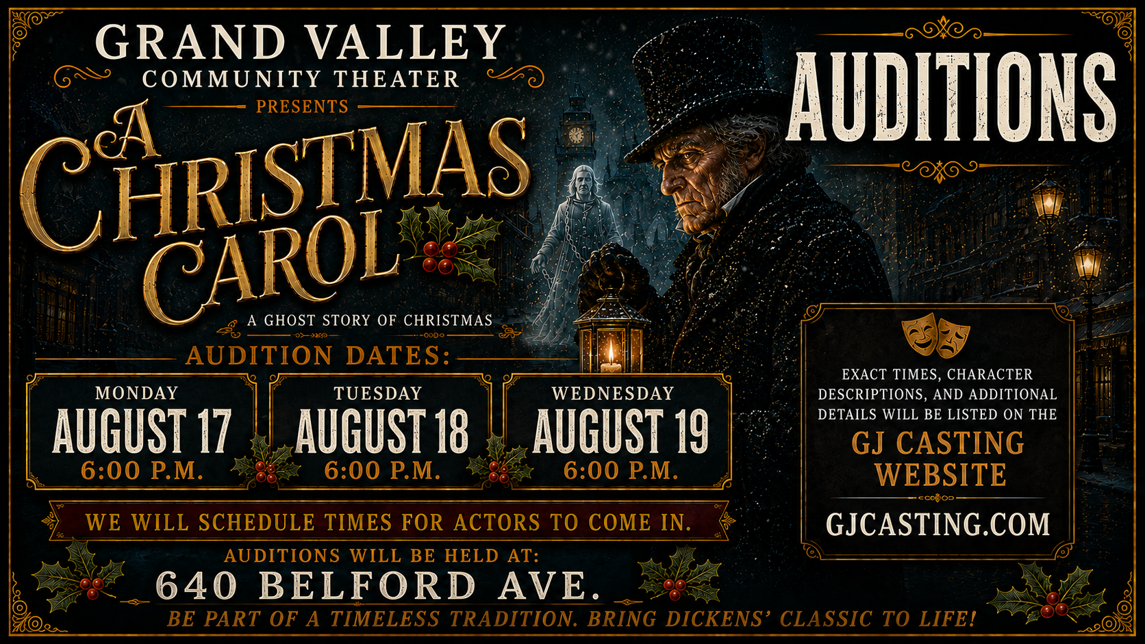Theatre Audition: A Christmas Carol
