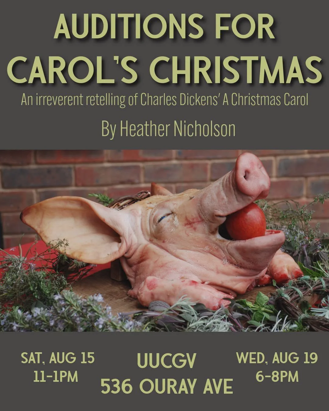Theatre Audition: Retold Christmas Carol