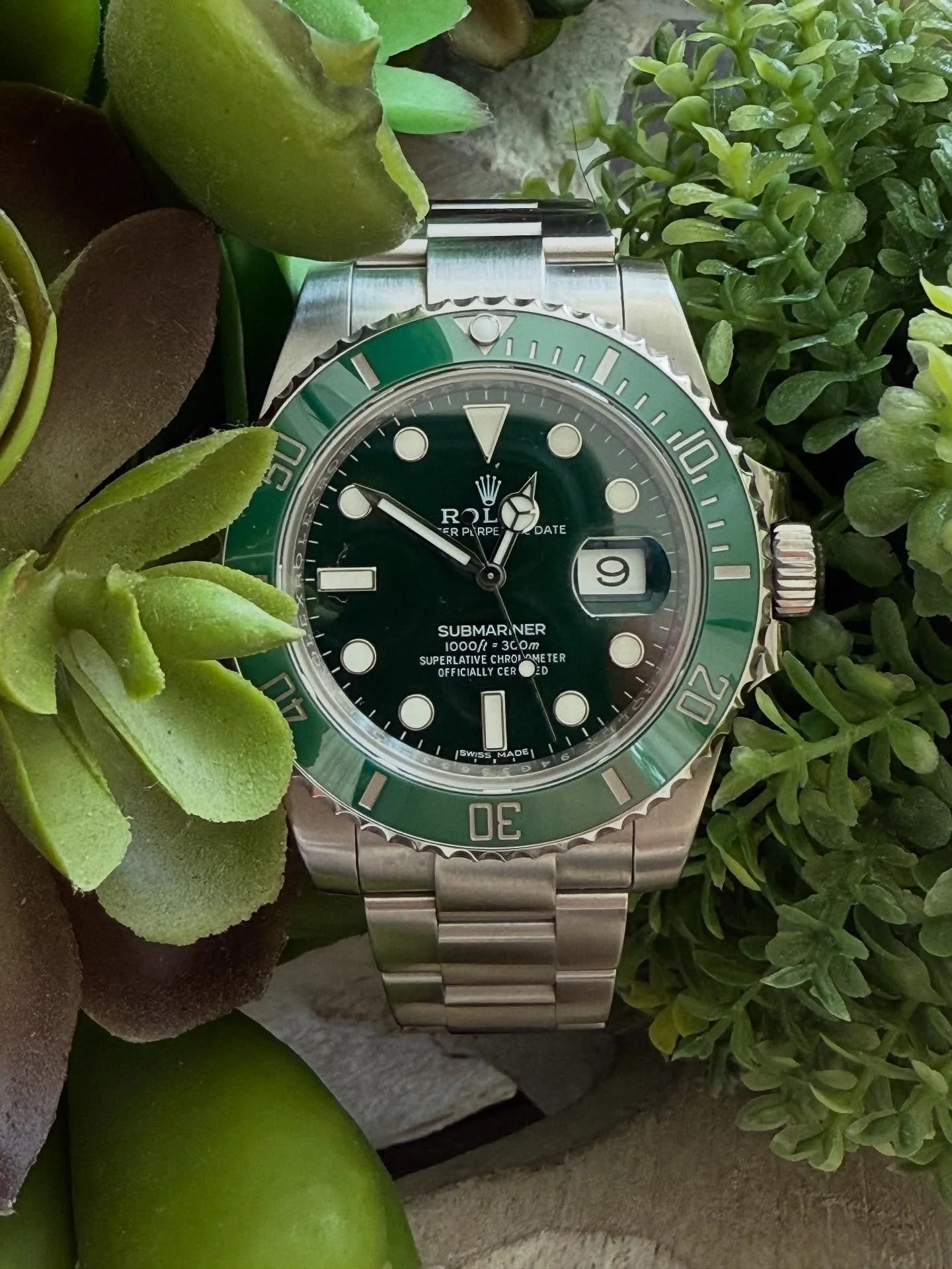 Rolex Submariner &ldquo;Hulk&rdquo;
Price: $18,150
Includes: Watch, box, and papers 
Condition: Great
Fits a 7.5&rdquo; wrist

DM to purchase this discontinued must have Rolex