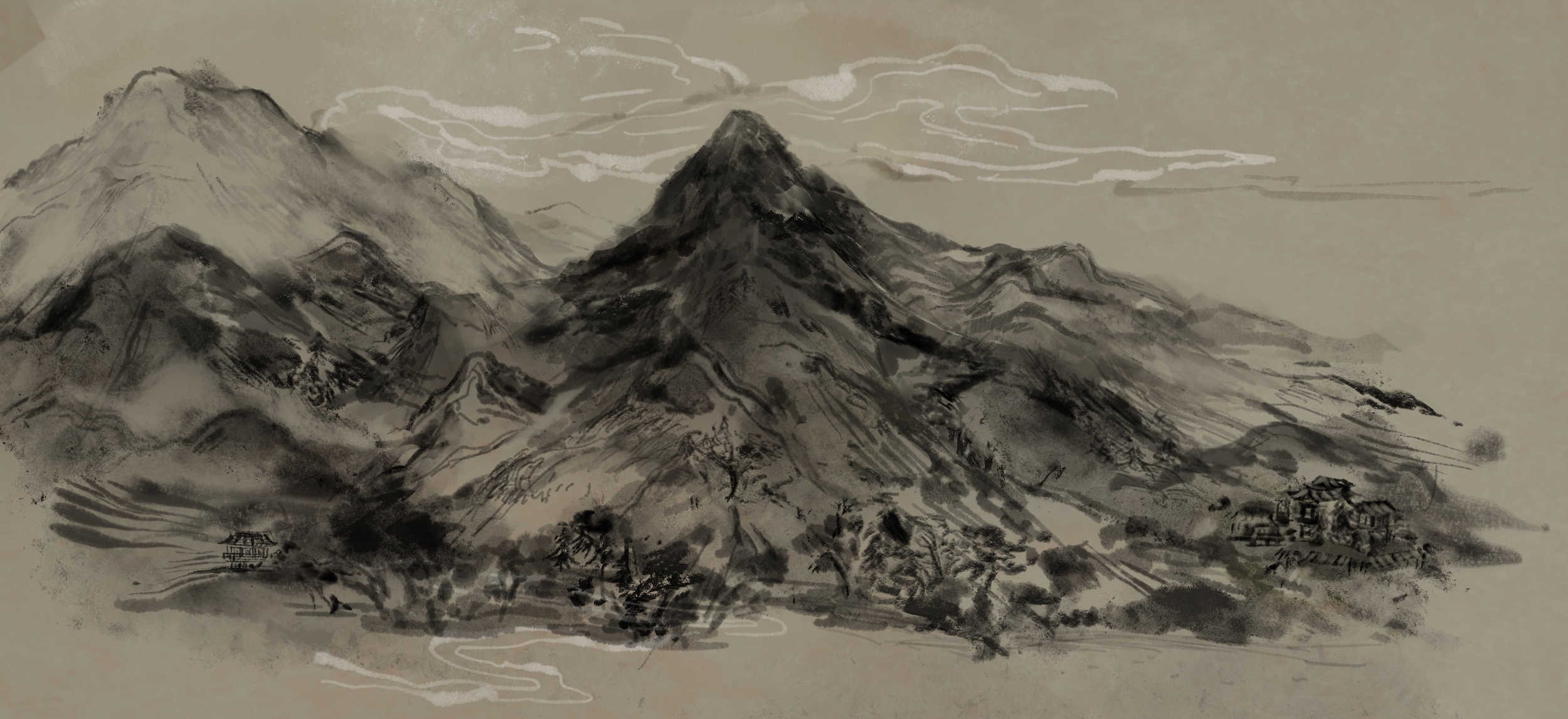 Traditional Korean painting - style test