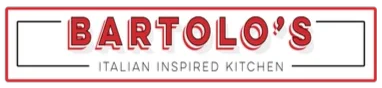 Bartolo's Italian Inspired Kitchen logo with red text and white background
