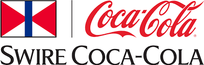Coca-Cola logo with a Swire Coca-Cola partnership branding and a flag symbol