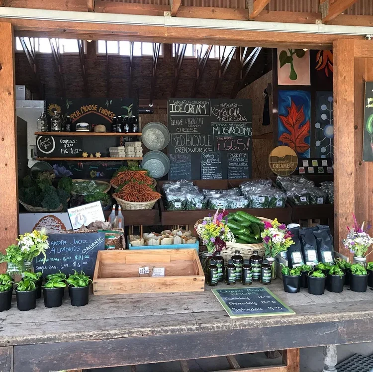 Compras na loja da fazenda Copper Moose