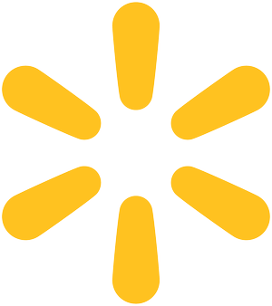 Yellow asterisk-shaped figure with seven rounded arms on a black background.