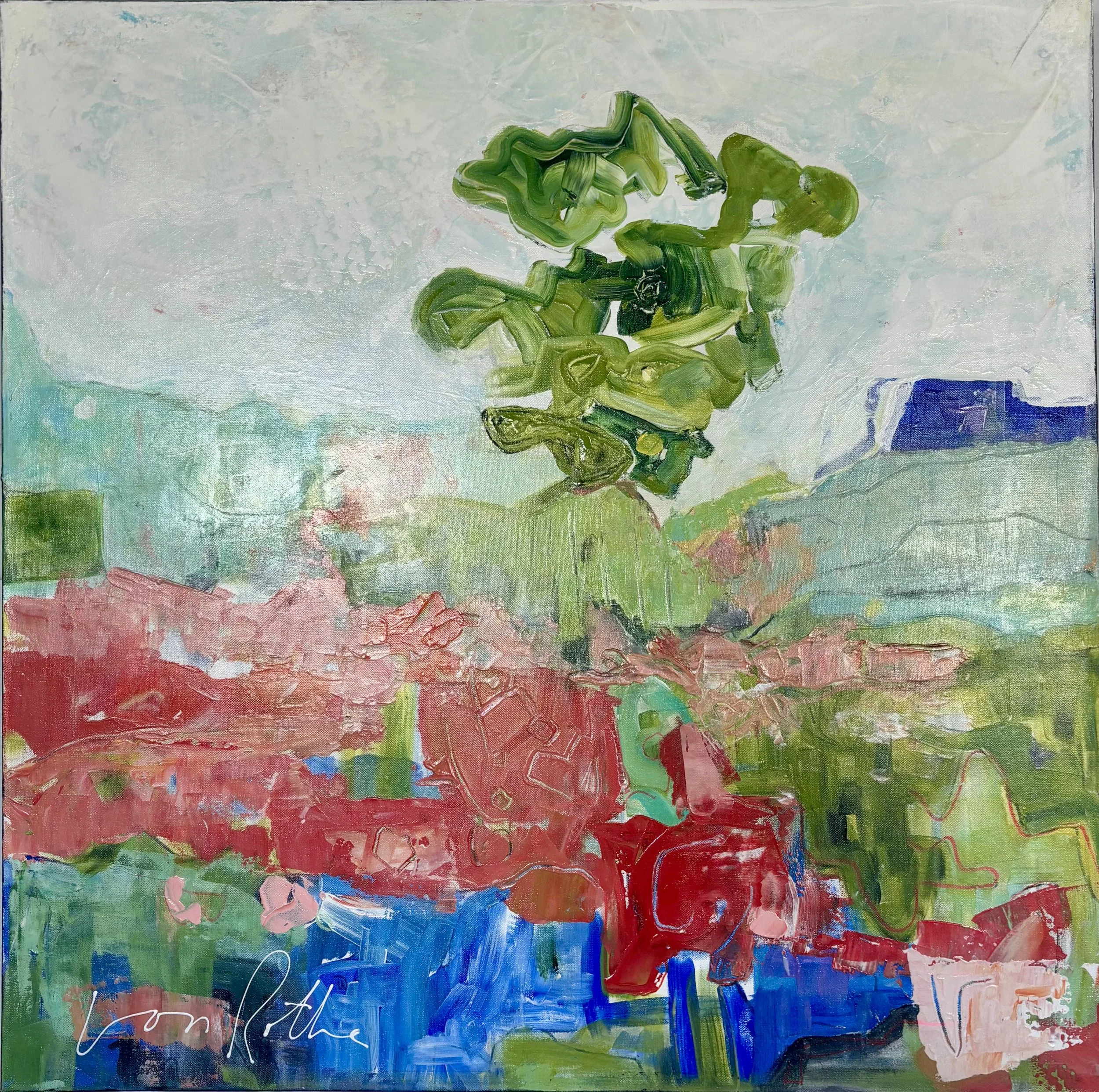 Sherry Elshaug | Buttiful Transition | 36X36 Gouache, Acrylic, Oil & Pastel | $2565