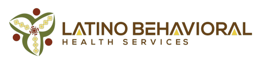 Logo for Latino Behavioral Health Services featuring stylized butterfly with green, yellow, and red accents.