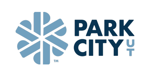Park City Utah logo with a stylized snowflake and text.