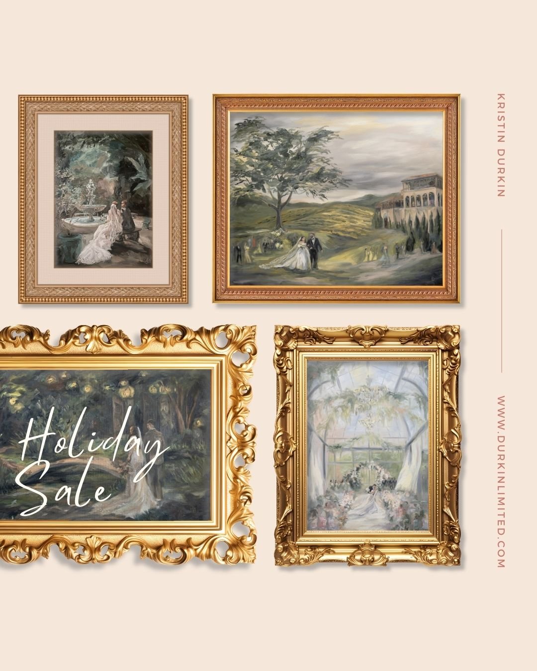 A little treat for all of my holiday couples out there! 25% off your entire Live Painting Package through Christmas Eve! DM or go to the contact form on my website for package details or to book your date. 
#livepainting #oilpainting #weddingartist #