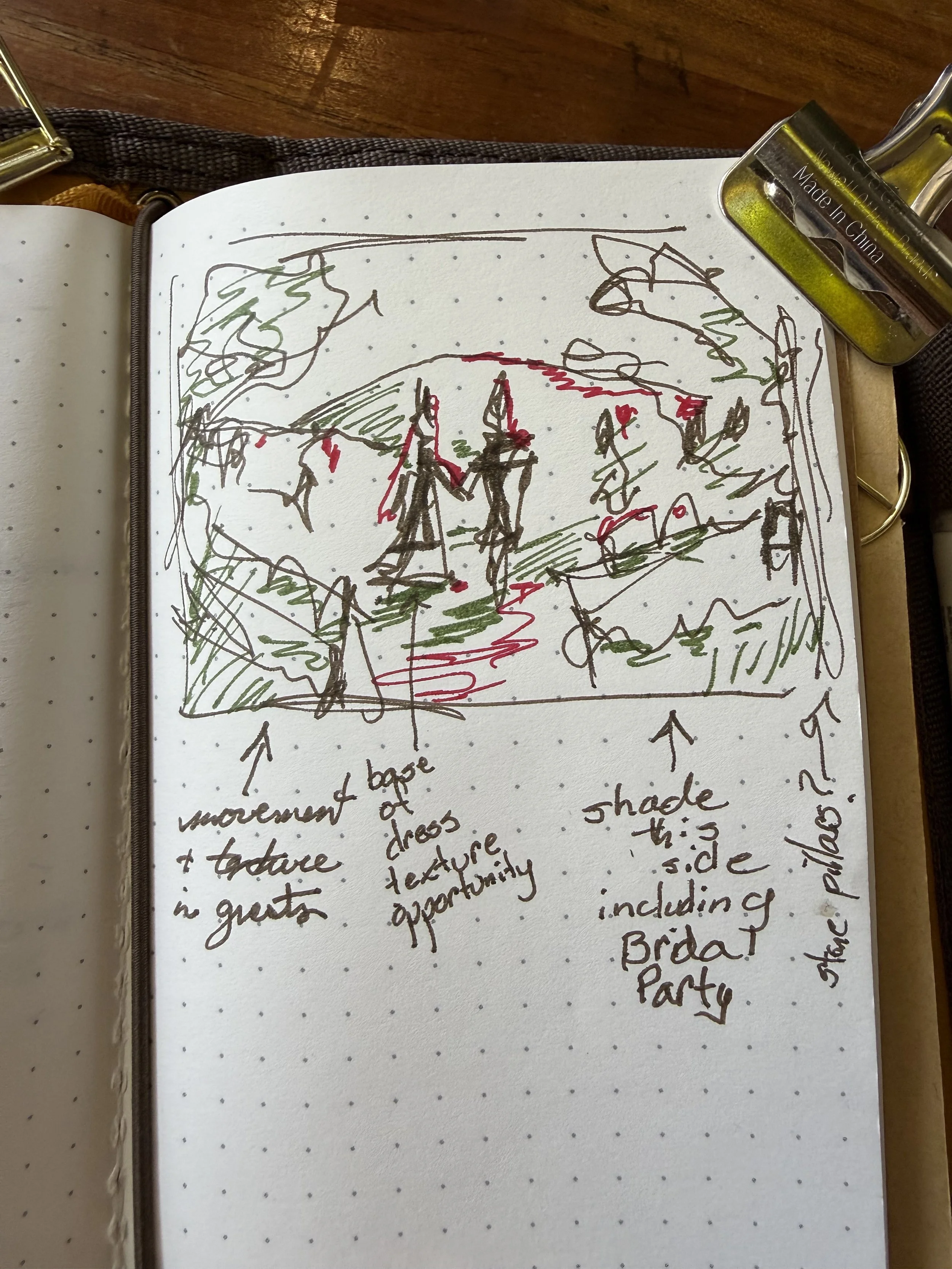 I love seeing my wild little sketches turn into final paintings