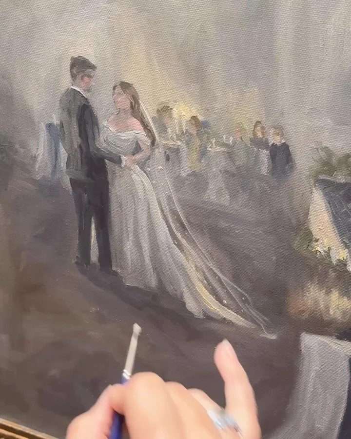 AND approaching each live wedding painting with fresh eyes and an excitement for this new work