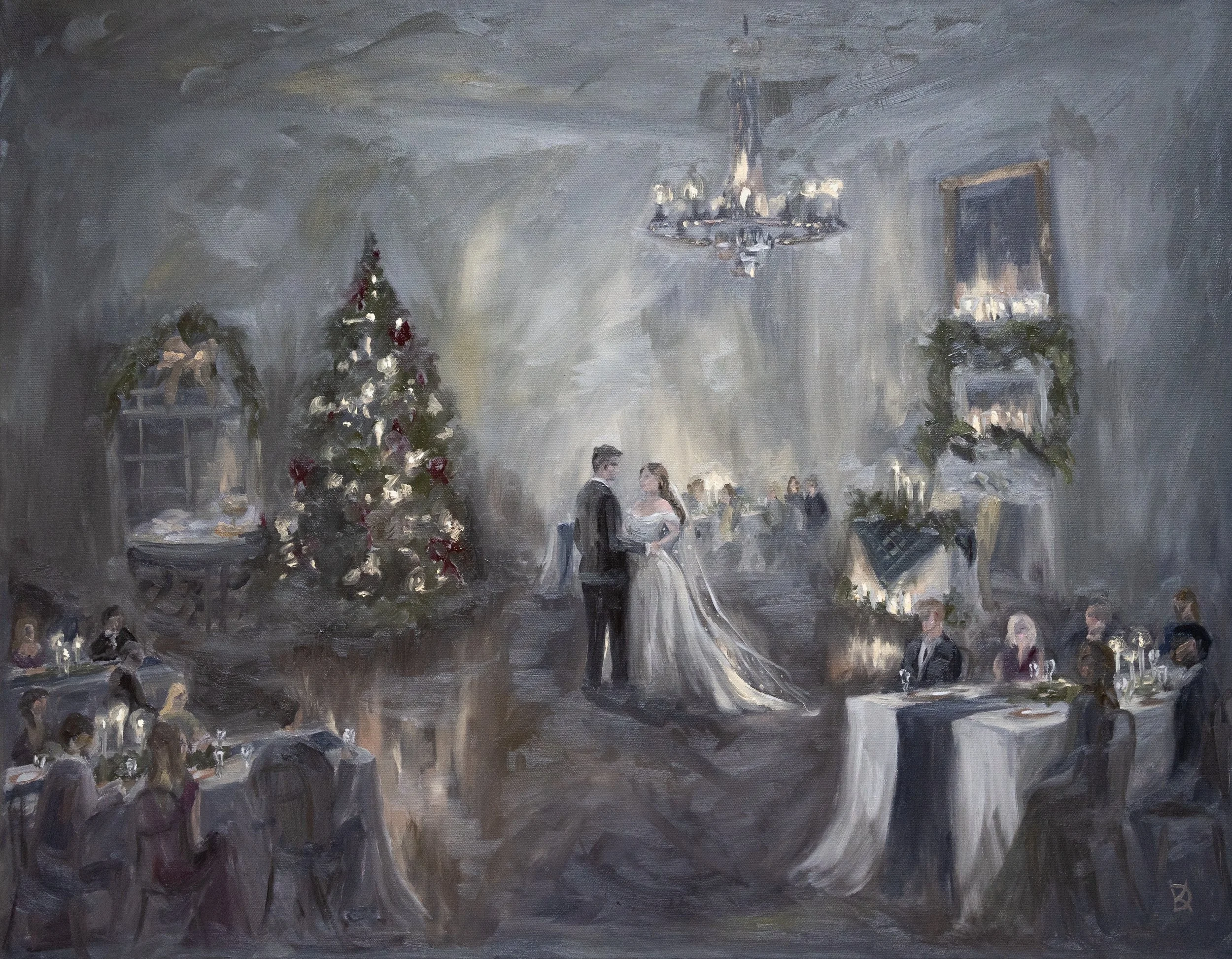 Greenville Live wedding painter Christmas 
