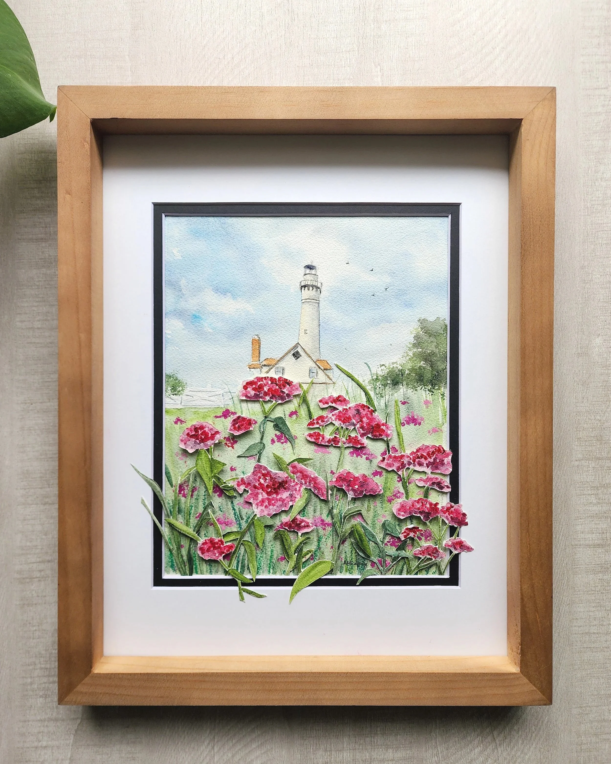 Lighthouse I, 8x10 art, matted in 12 x 15 frame, $185