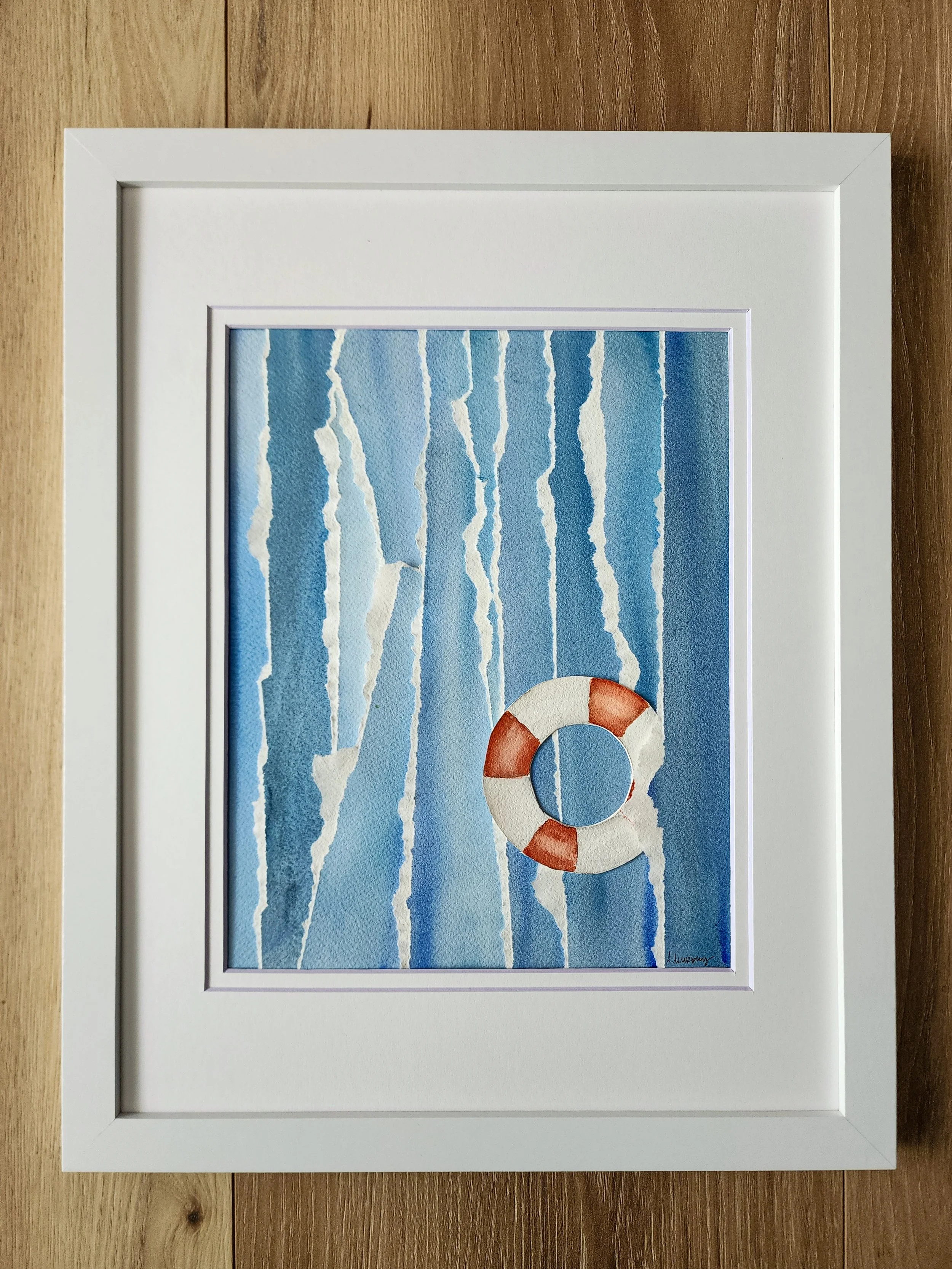 "Lifeline" -  8x10 art, matted in 11x17 frame, $175