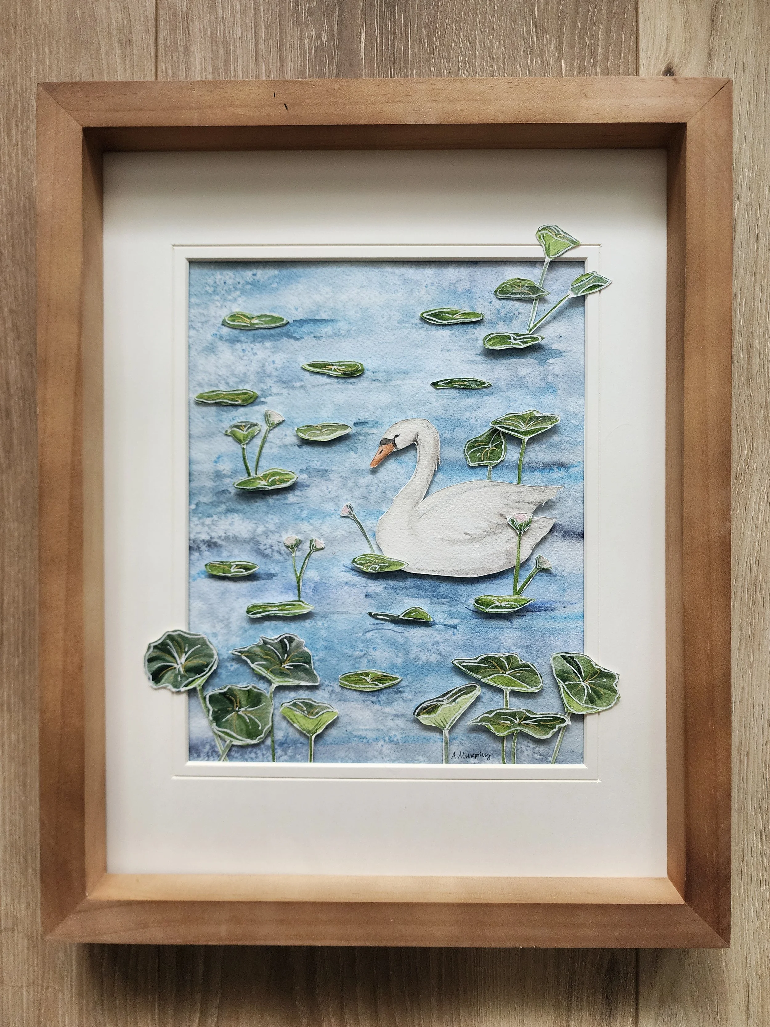 "Drifting Free" - - 8x10 art, matted in 11x14 frame, $185
