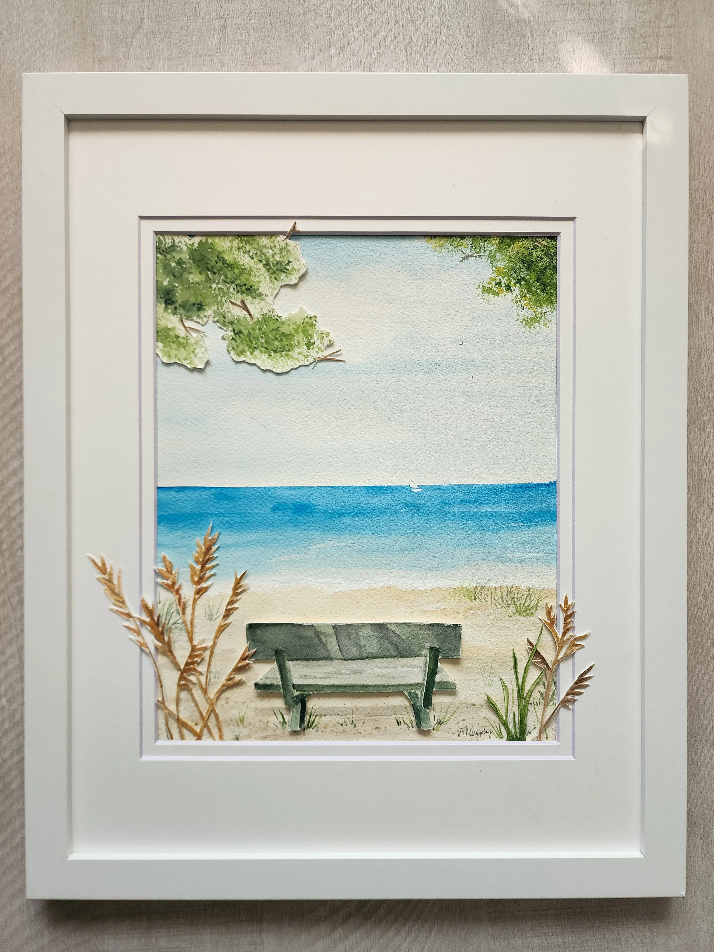 "Exhale" - 8x10 art, matted in 11x17 frame, $185