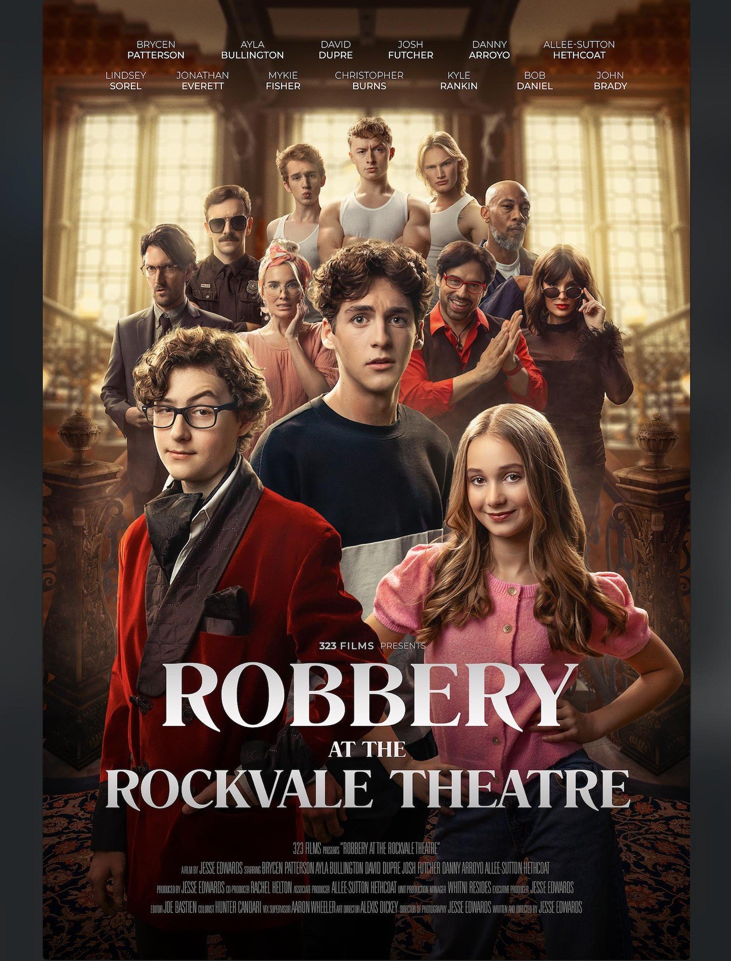 Official Poster for Robbery at the Rockvale Theatre!

Featuring the wonderful cast of this family-friendly whodunnit!

Follow @323films for more updates on the June 28th Premiere coming soon, including Ticket Pre-Sale Link, Teaser Trailer, and more! 