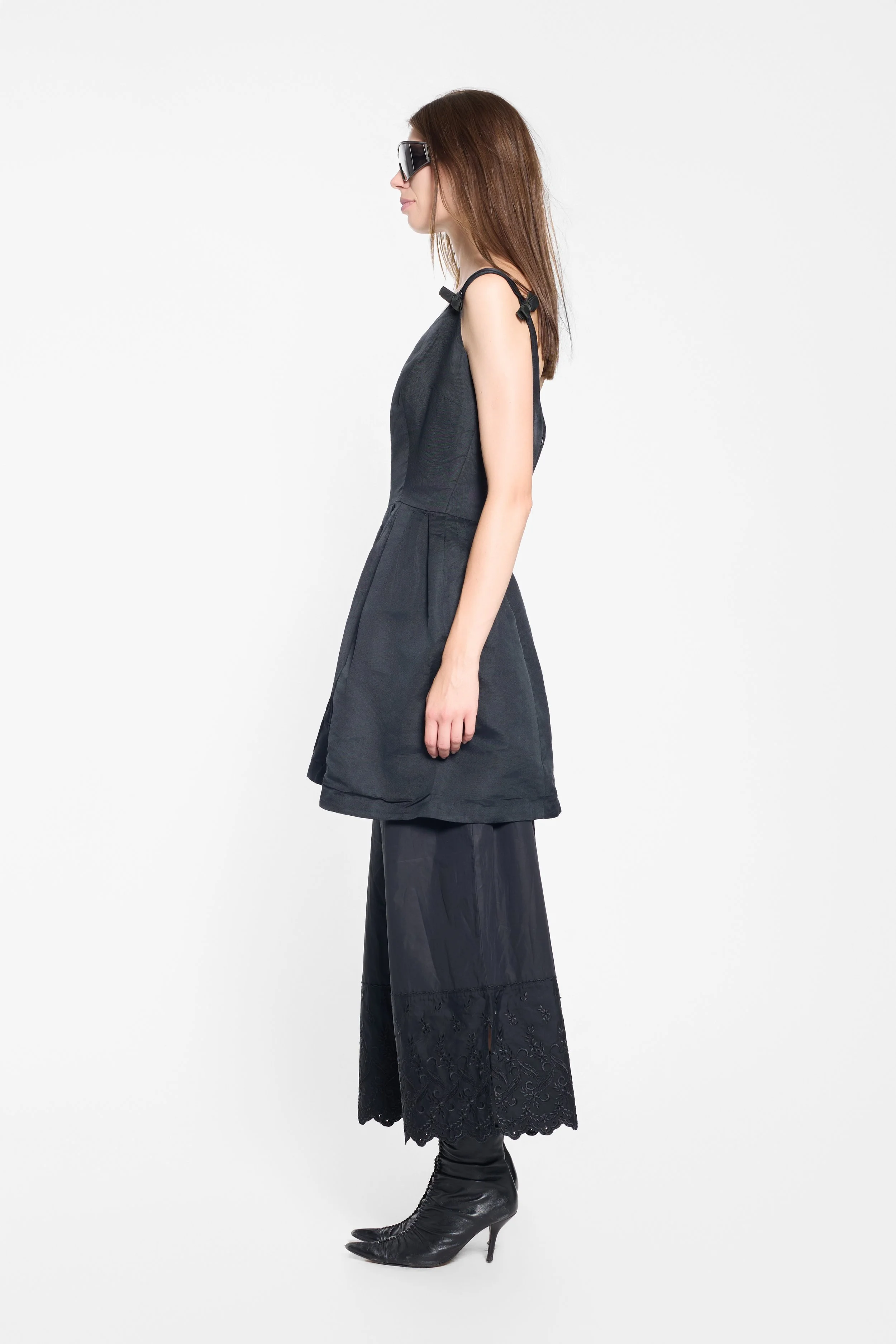 Vintage Harvey Berin by Karen Stark black dress, side view