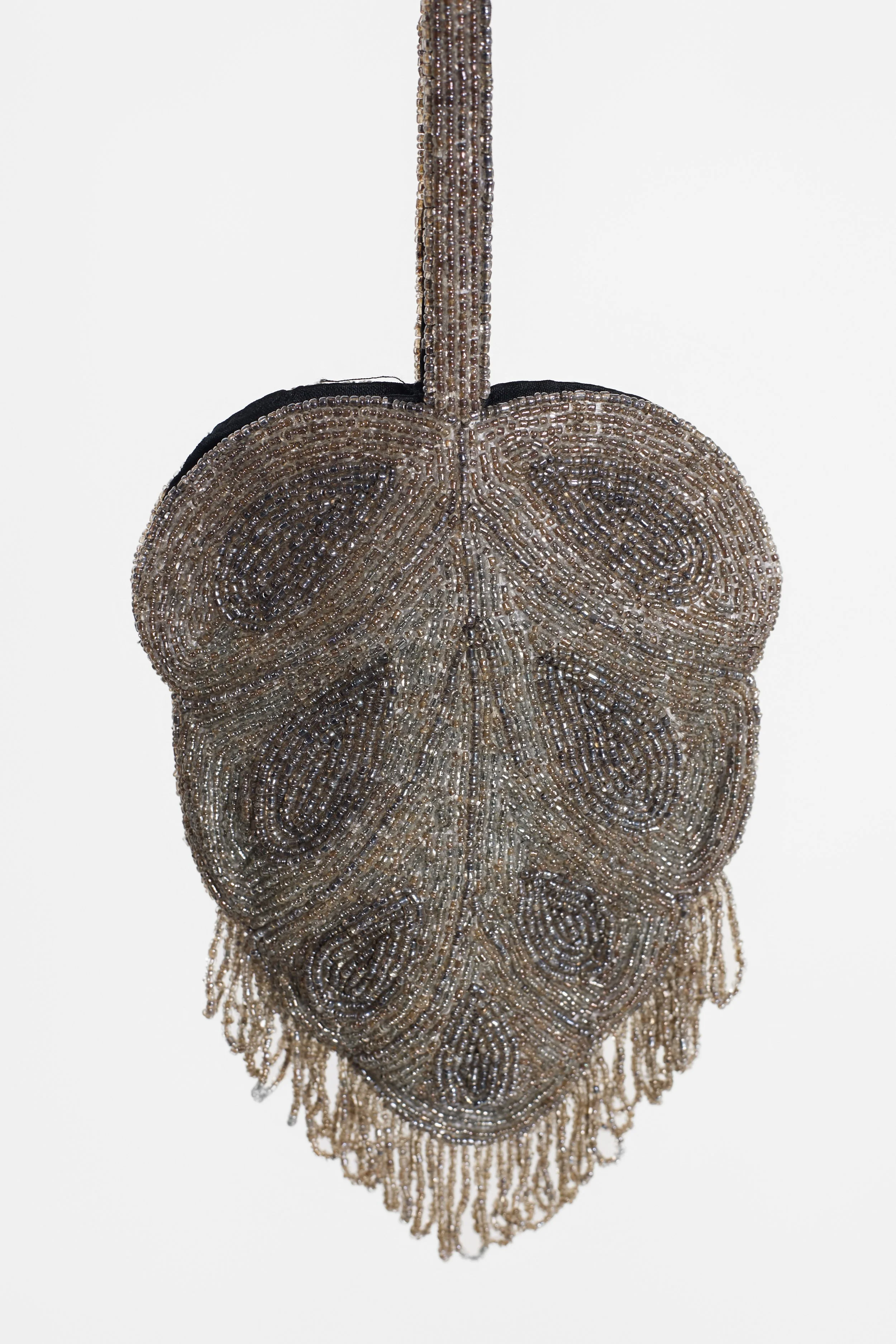 Jamin Puech mini evening pouch with intricate bronze and silver beadwork