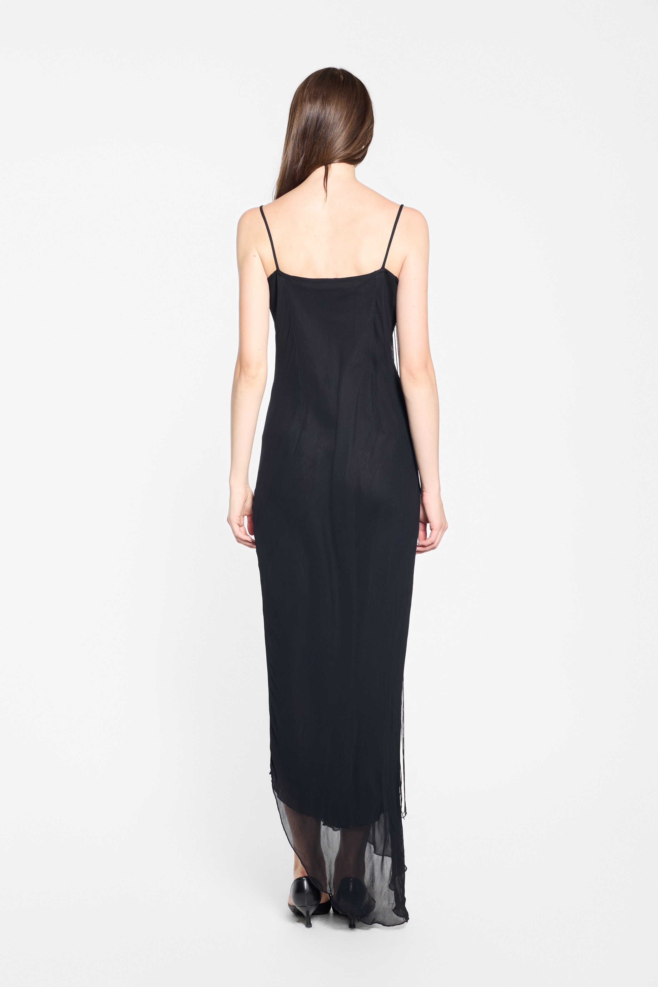 Back view of the O by Isabel Kristensen spaghetti-strap dress