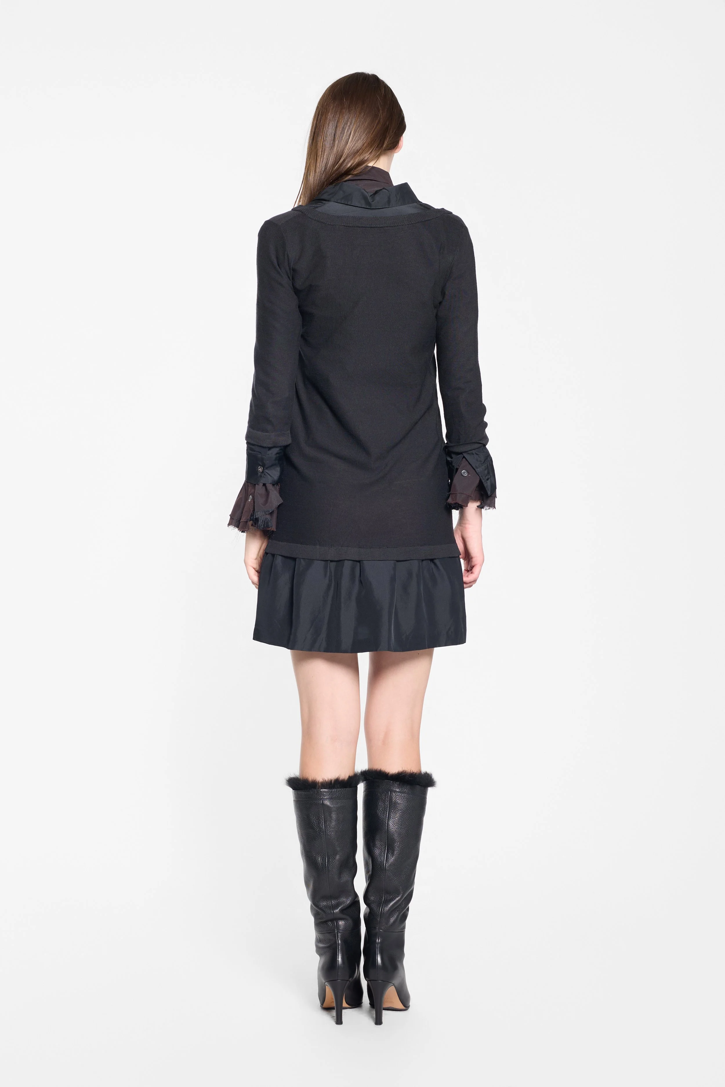 Back view of Sonia Rykiel silk and cotton shirt dress