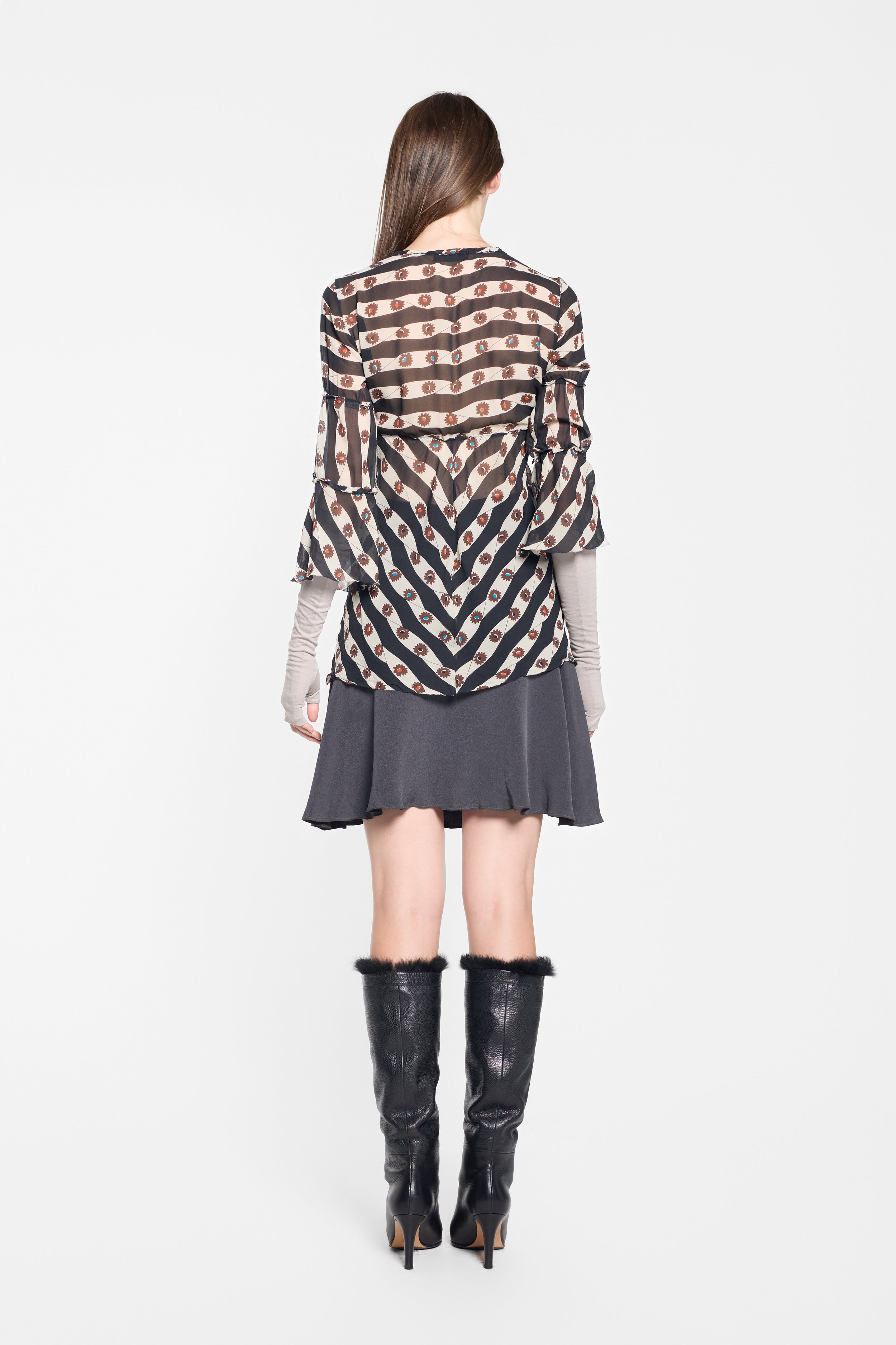 Back view of Kristina Ti FW2005 silk runway top