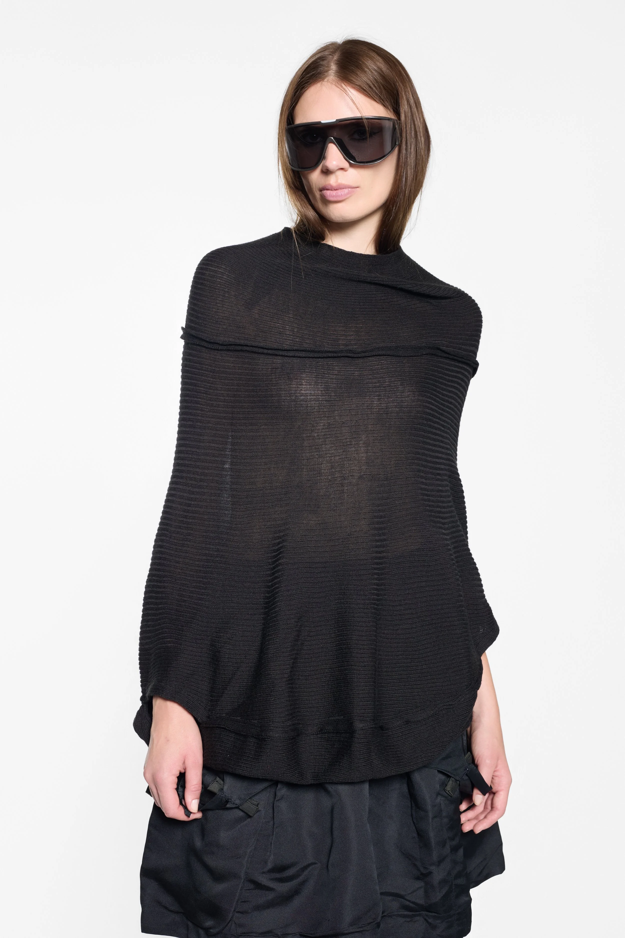 Junya Watanabe cocoon knit, front drape and neckline detail