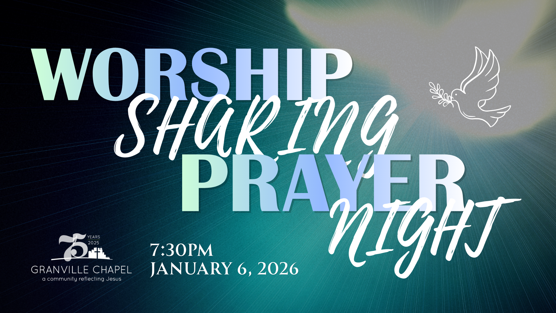 WORSHIP, SHARING &amp; PRAYER NIGHT