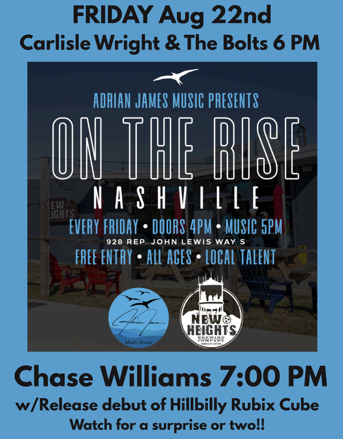 On The Rise Featuring Carlisle Wright & The Bolts and Chase Williams