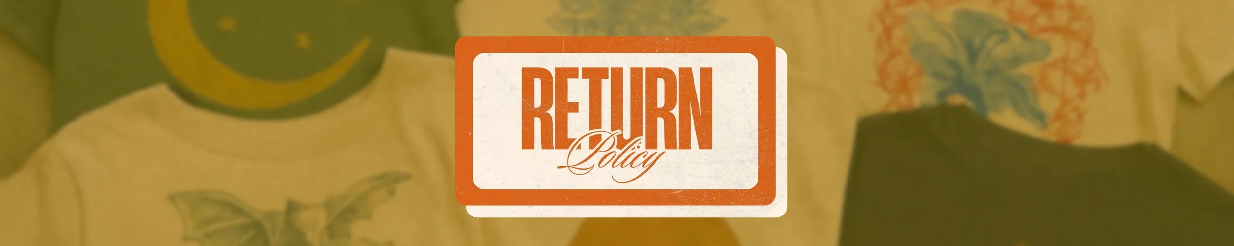 ThriftedTees.com Return Policy page banner