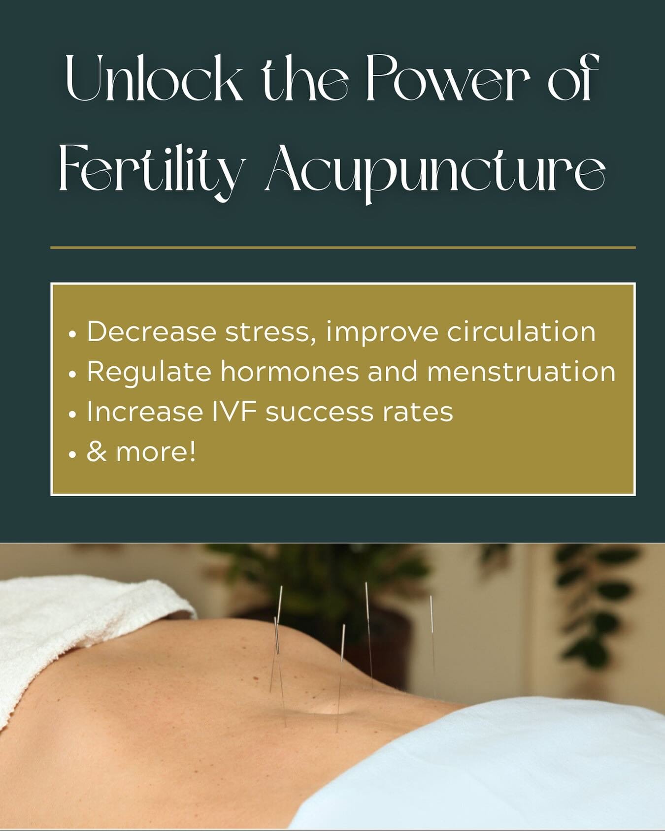 Did you know we have a blog? Visit our website (link in bio) to hear what Dr. Cheryl has to say about fertility acupuncture. 

Fertility Acupuncture is a proven medical practice that focuses on promoting fertility by increasing blood flow, balancing 