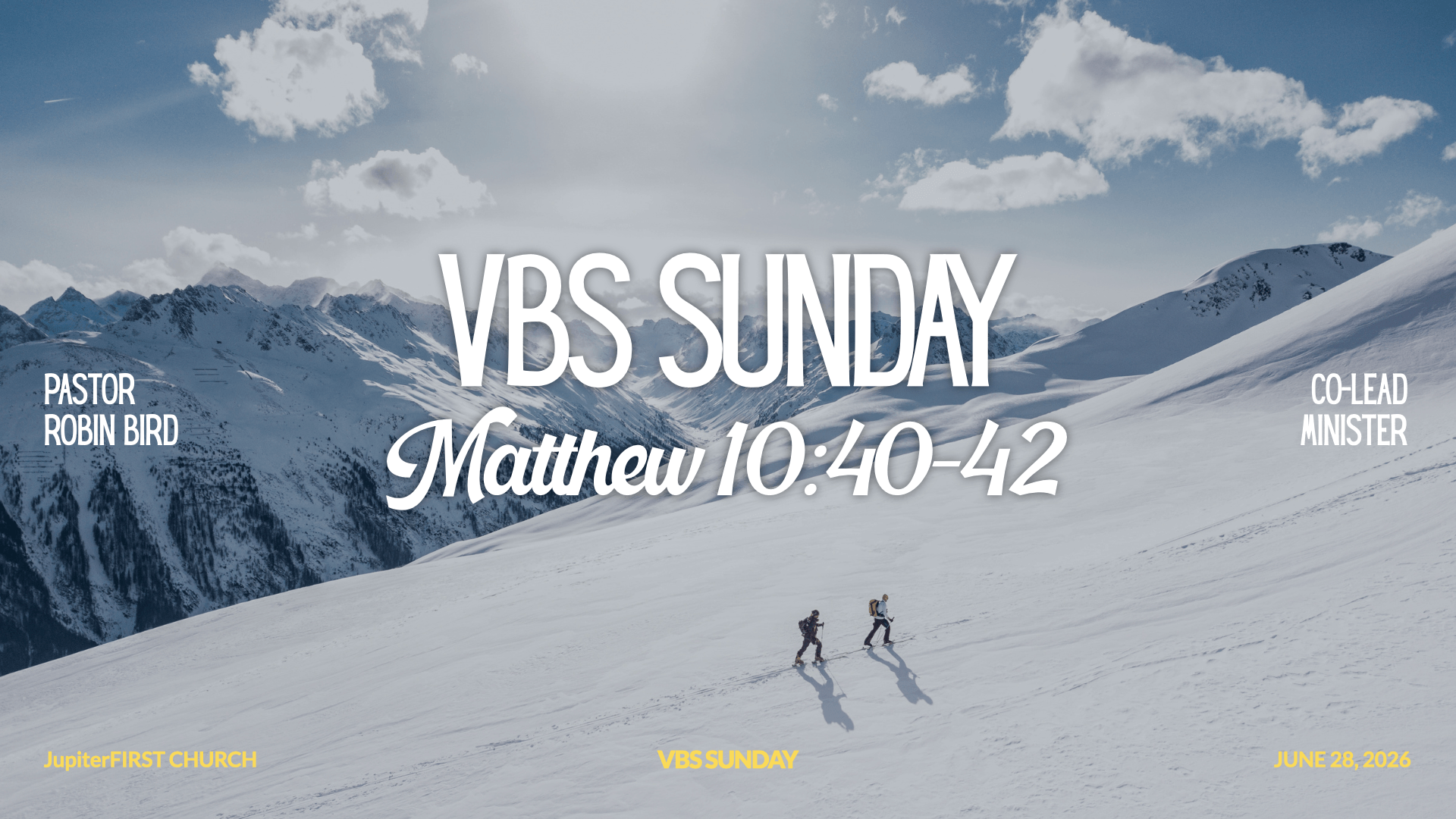 Jun 28: VBS Sunday | Matthew 10:40-42