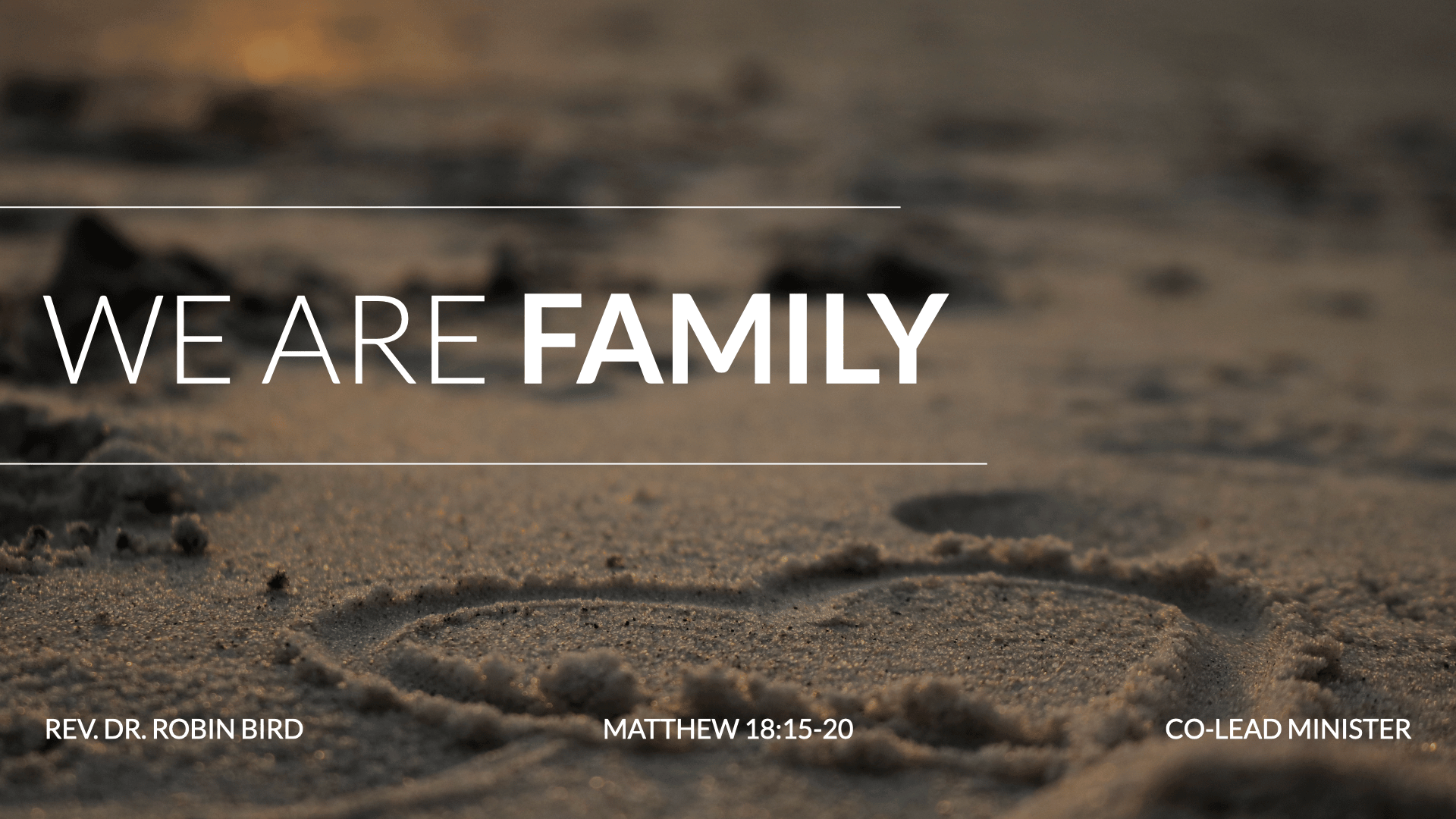 Sep 06: We Are Family | Matthew 18:15-20