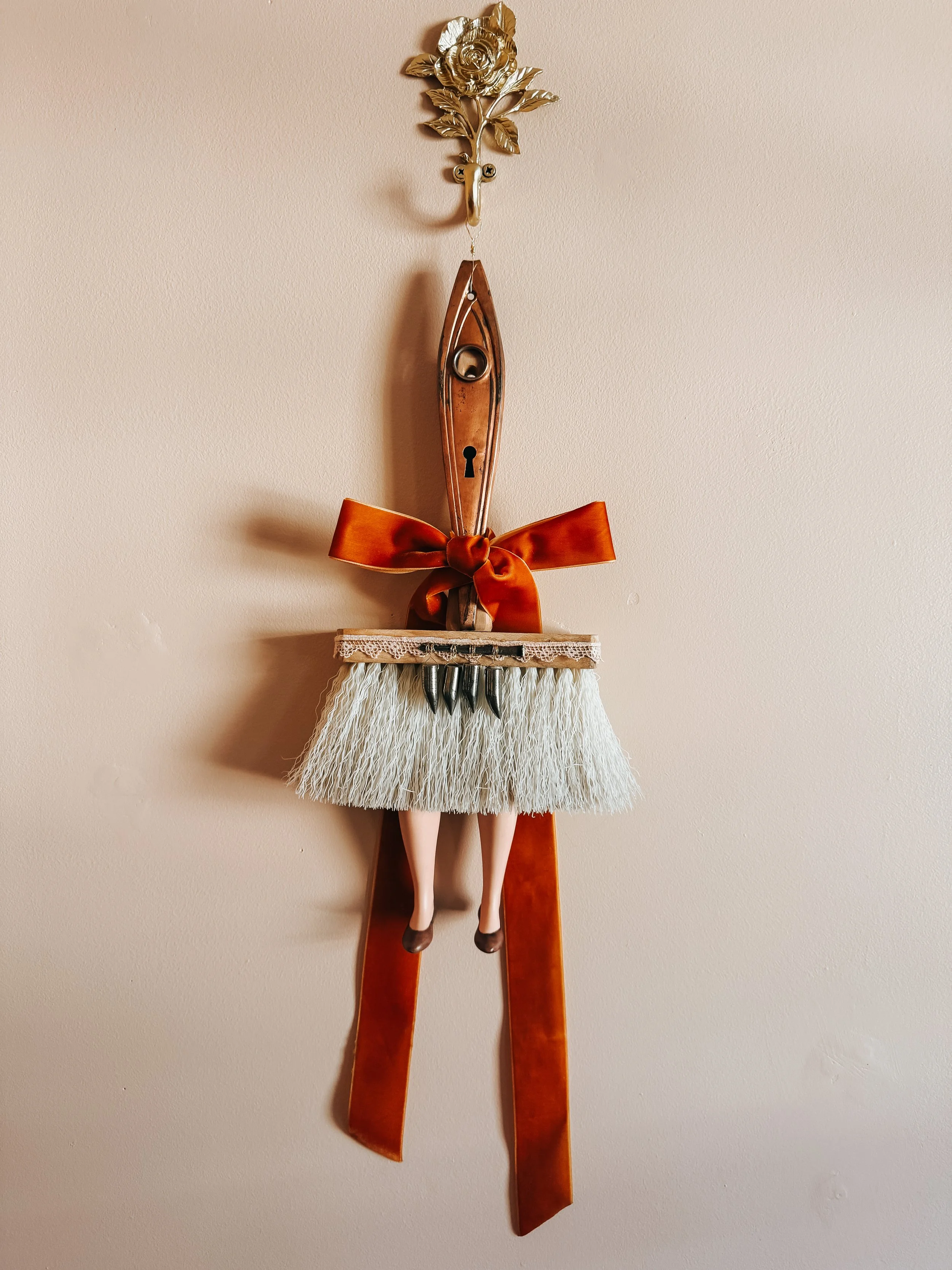 Altered Paintbrush #2 with Copper Ribbon