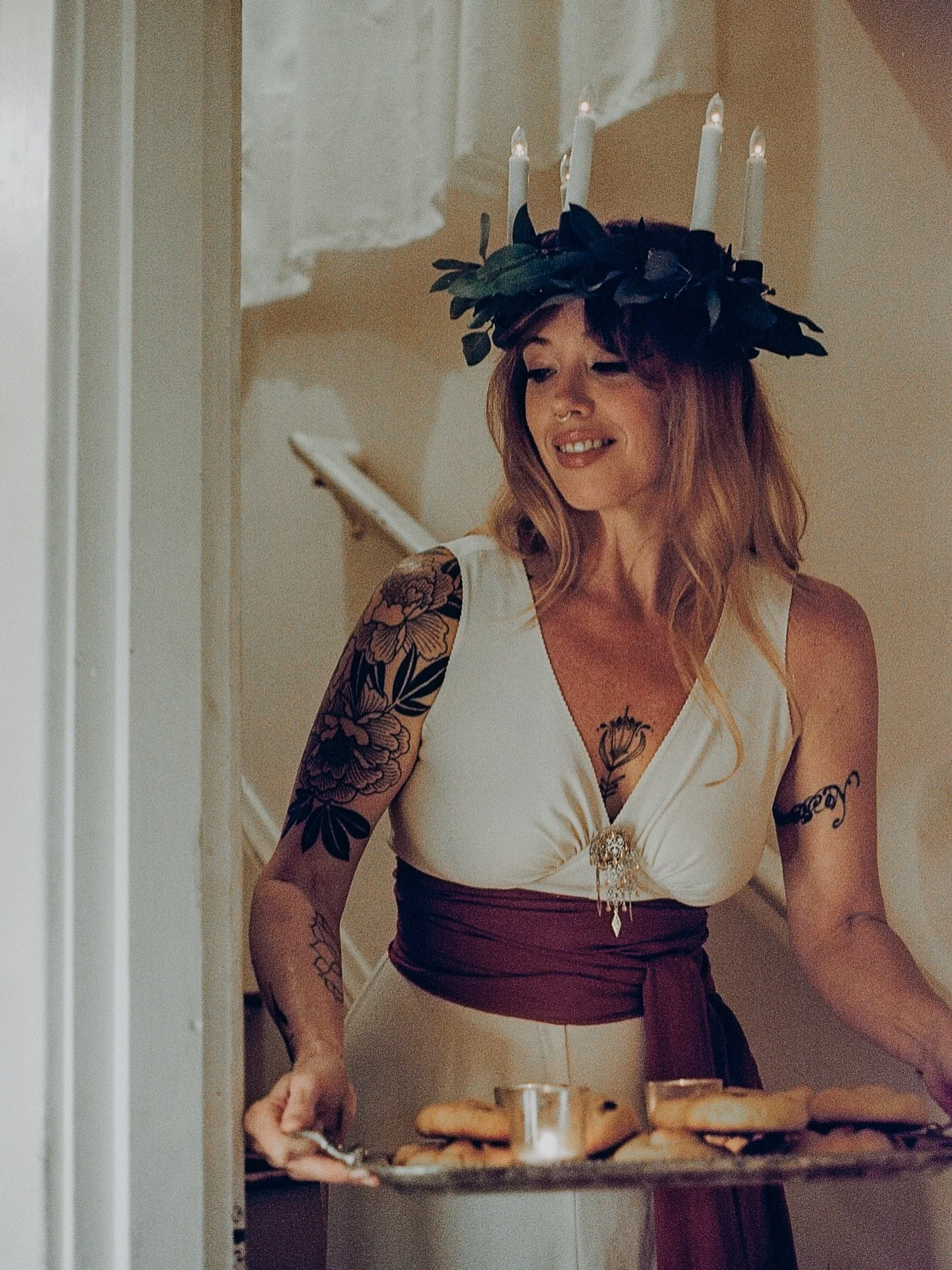 Blessed Old Solstice, and Saint Lucy&rsquo;s Day. Saint, virgin rebel, ally to the poor, oracle and seer in the dark, inhabitant of liminal spaces, patron saint of authors, cutlers, glaziers, laborers, martyrs, peasants, saddlers, salesmen and staine