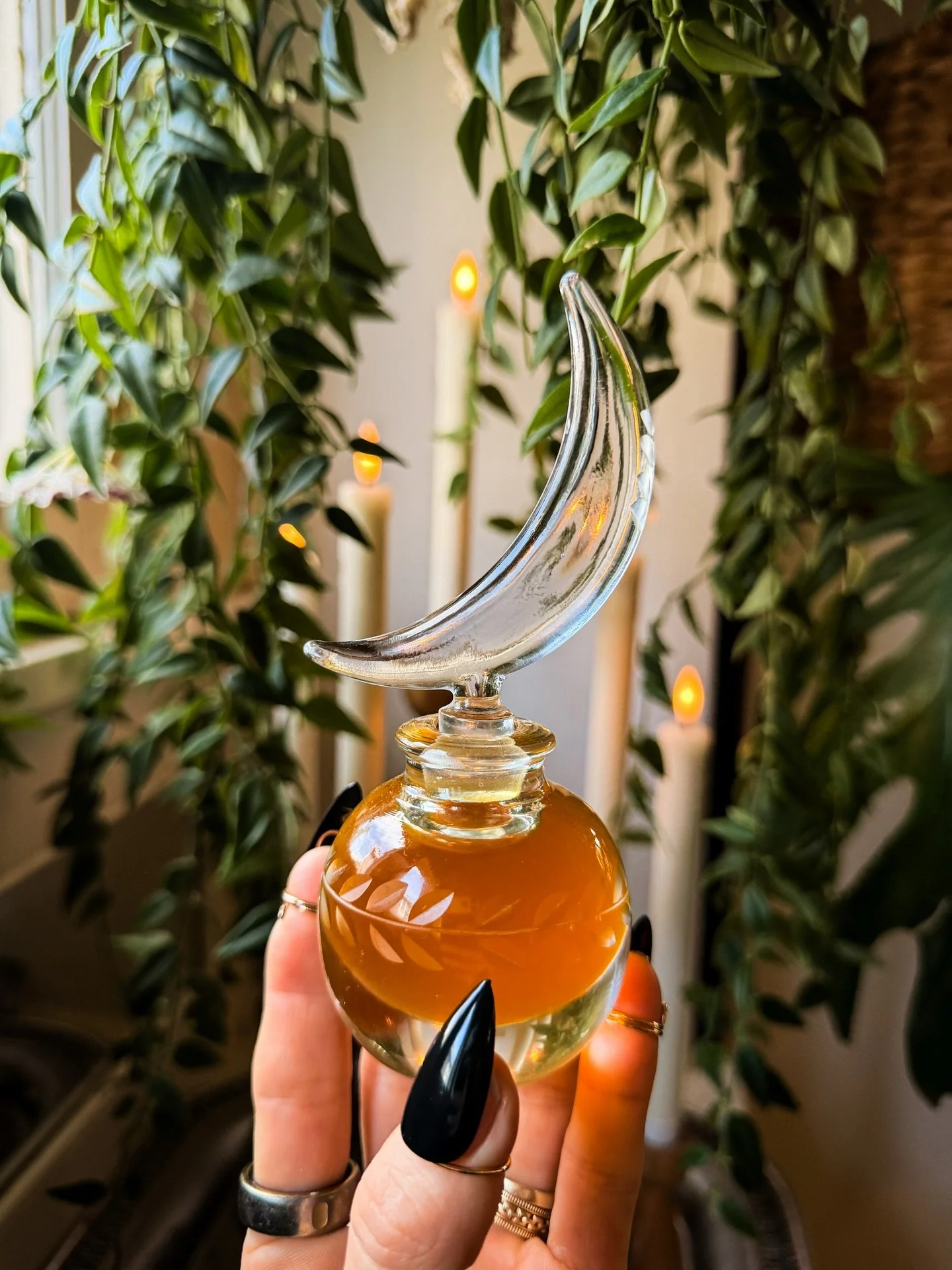 M I N A X &bull; BELLADONNA BOTANICAL PERFUME 

The finest bulgarian rose, frankincense, amber, cypress, vetiver, labdanum, and benzoin essential oils blended into a base of sunflower oil infused with atropa belladonna (deadly nightshade).

A minacio