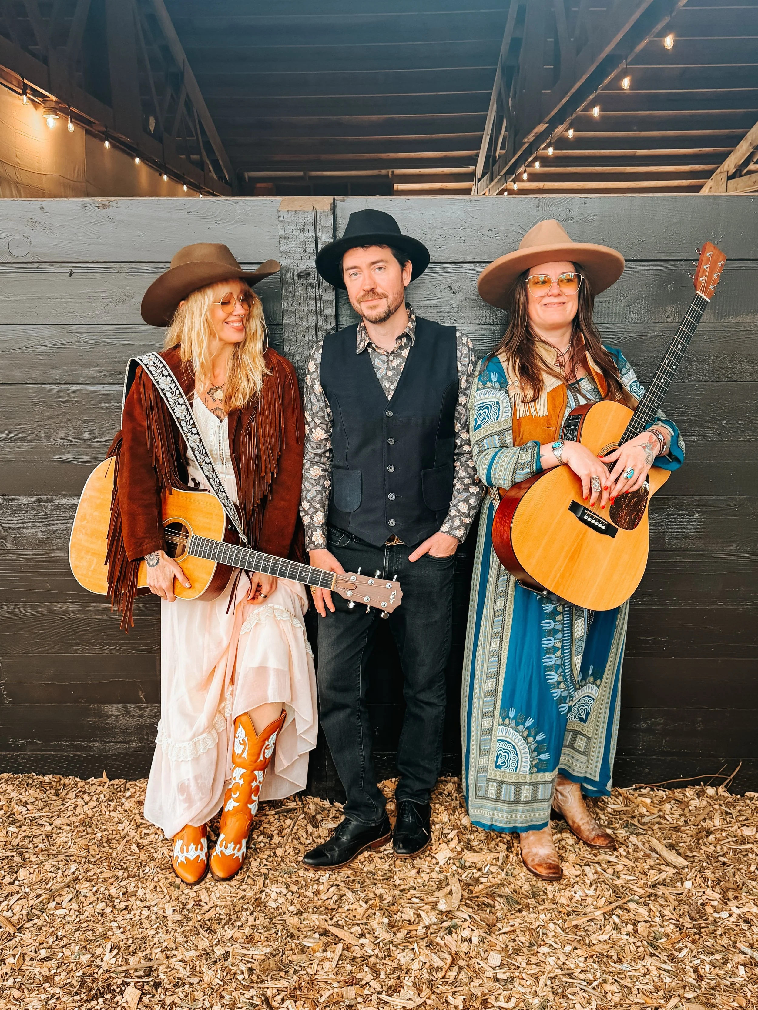 This little trio with @lindsiefeathers and @david.t.knape will be playing some epic shows the next two weekends with some freaking all-stars of Portland music: @friendsinlowplacespdx 90s Country Night on 5/23 and @daysofbowie Black Country Rock on 5/