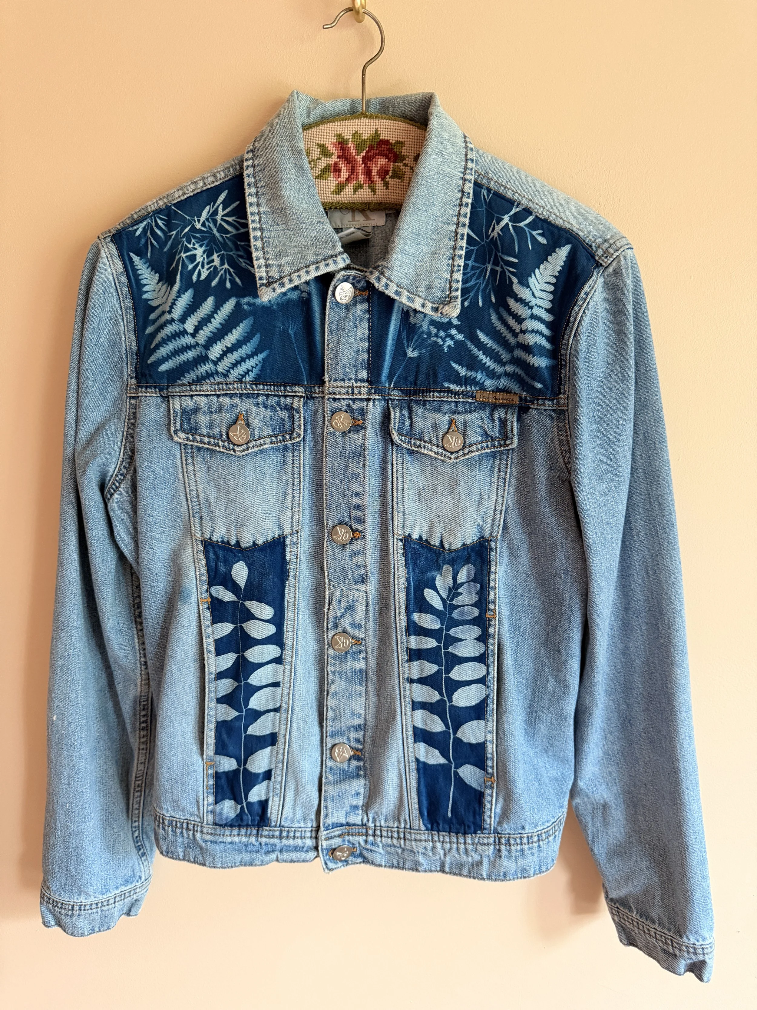 Belladonna Cyanotype Denim Jacket - L